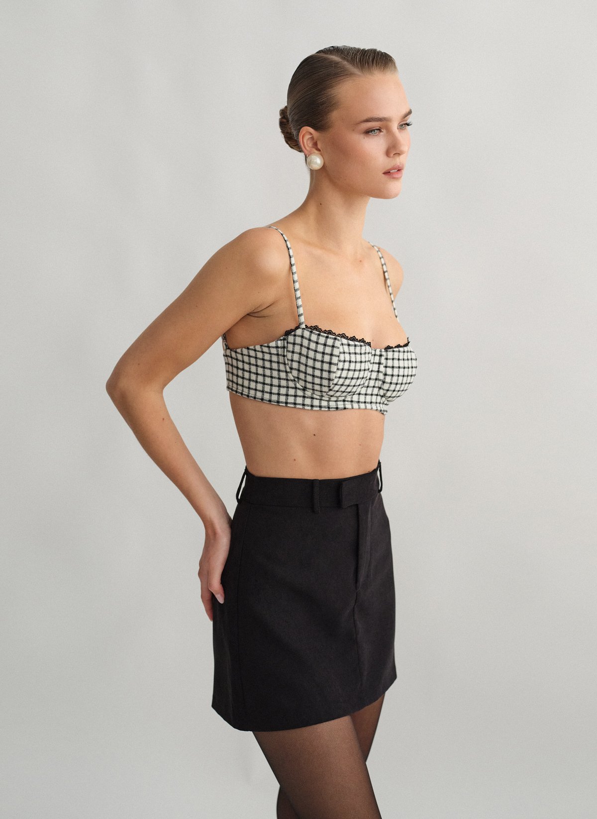 Γυναικείο καρό bustier τοπ