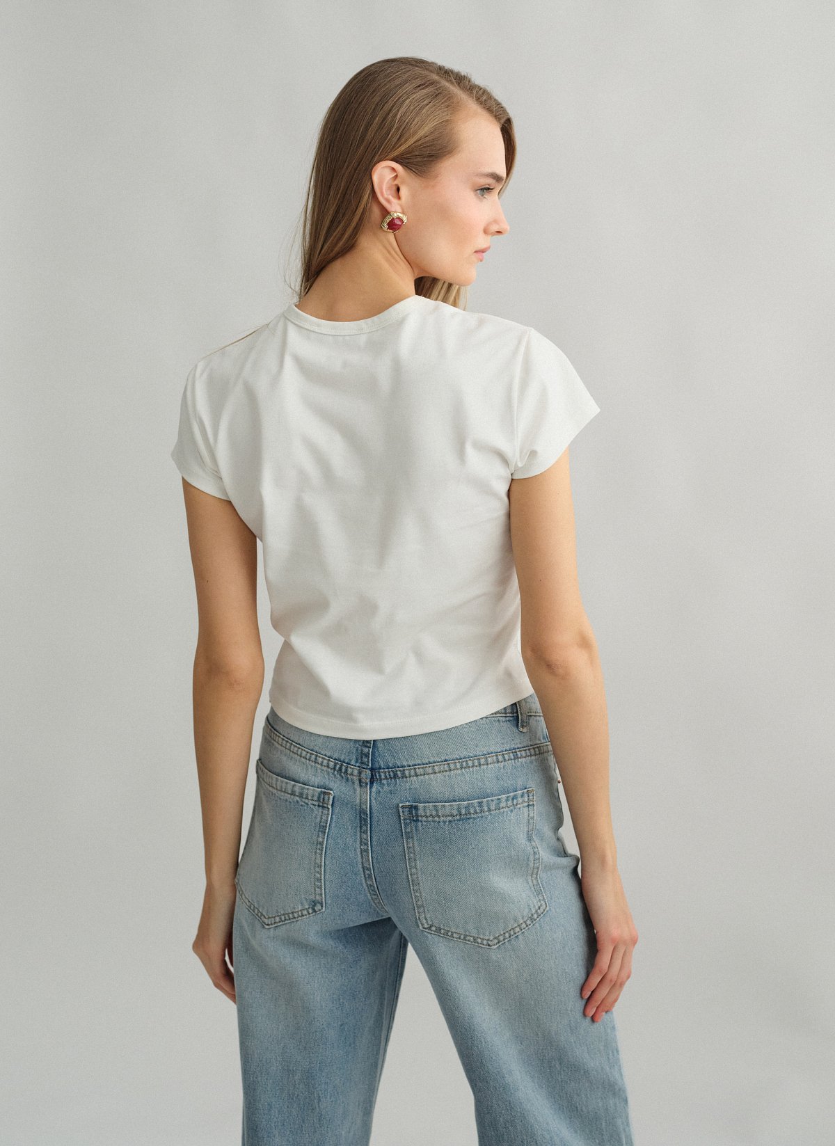 Shortsleeve top with stamp-7