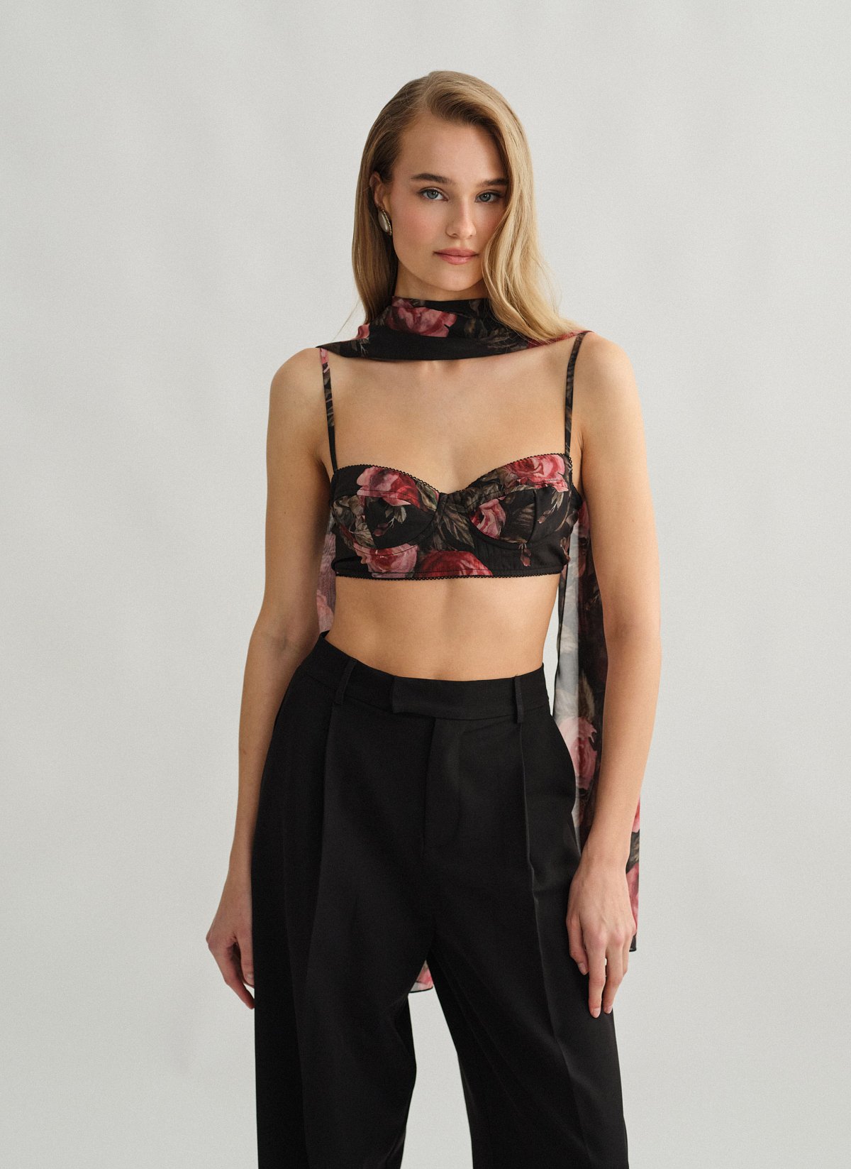 Γυναικείο εμπριμέ bustier τοπ