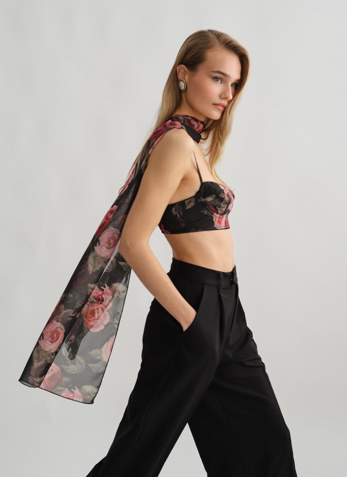 Γυναικείο εμπριμέ bustier τοπ