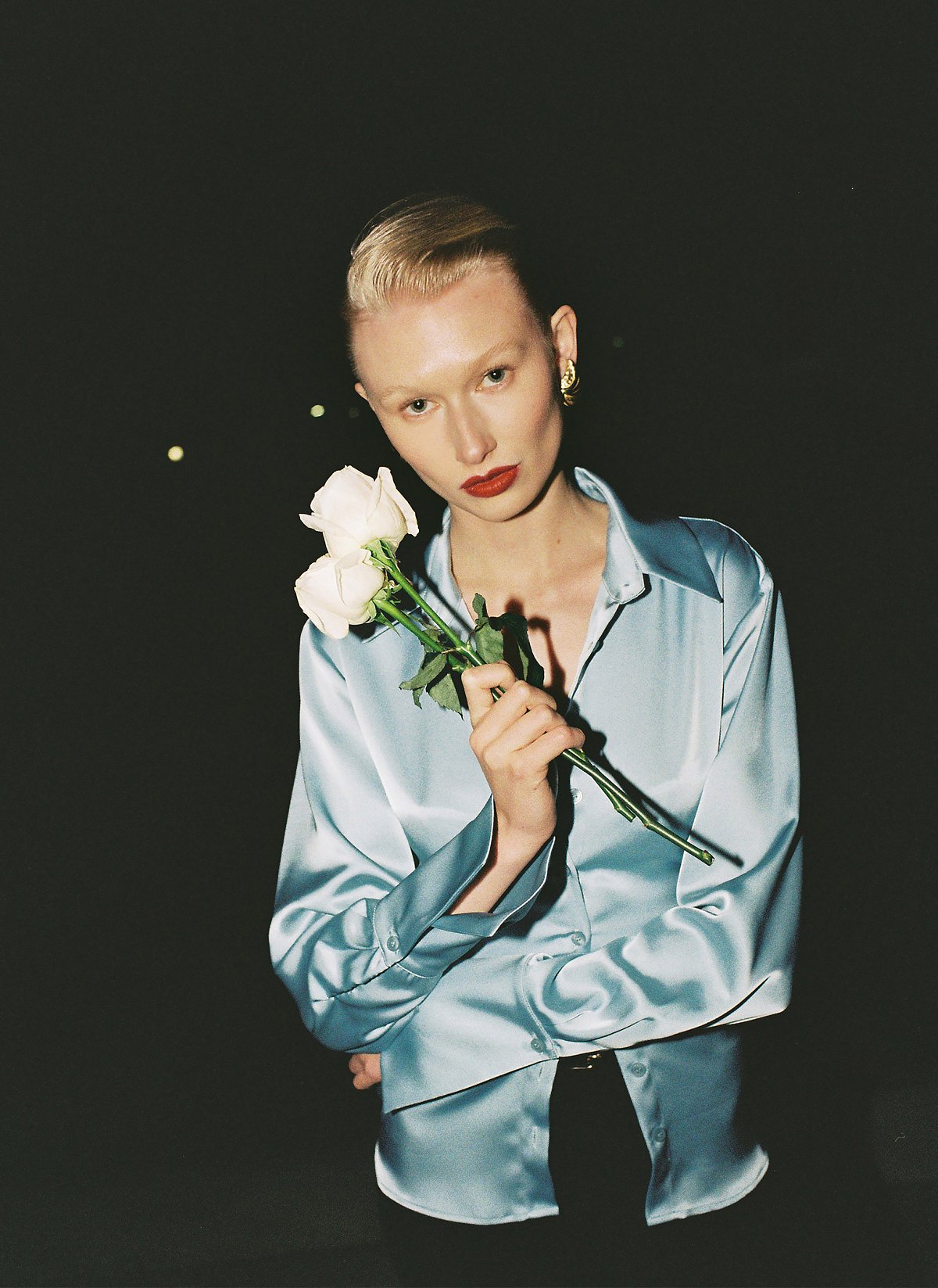 Σατέν πουκάμισο με δέσιμο-14