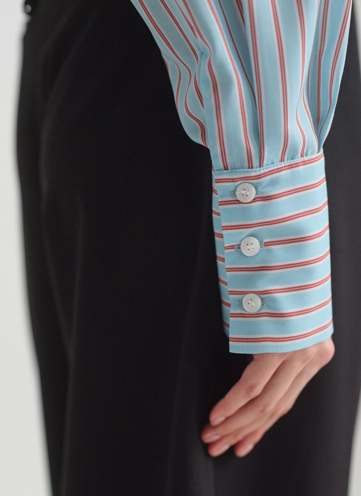 Γυναικείο oversized ριγέ ημιδιάφανο πουκάμισο