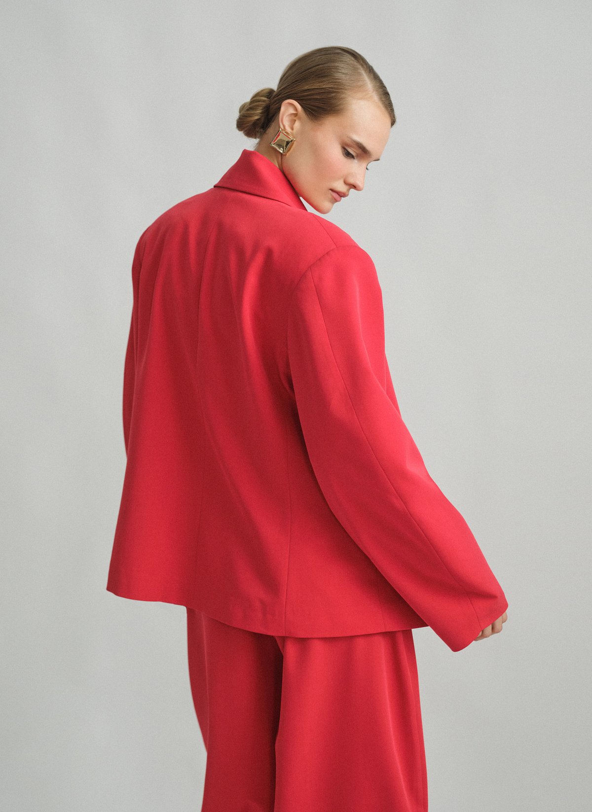 Γυναικείο oversized μπλέιζερ με τσέπες