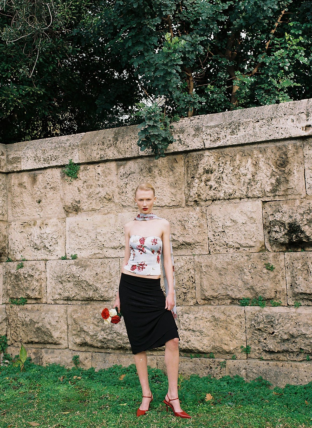 Εμπριμέ σατέν κορσέ τοπ-17