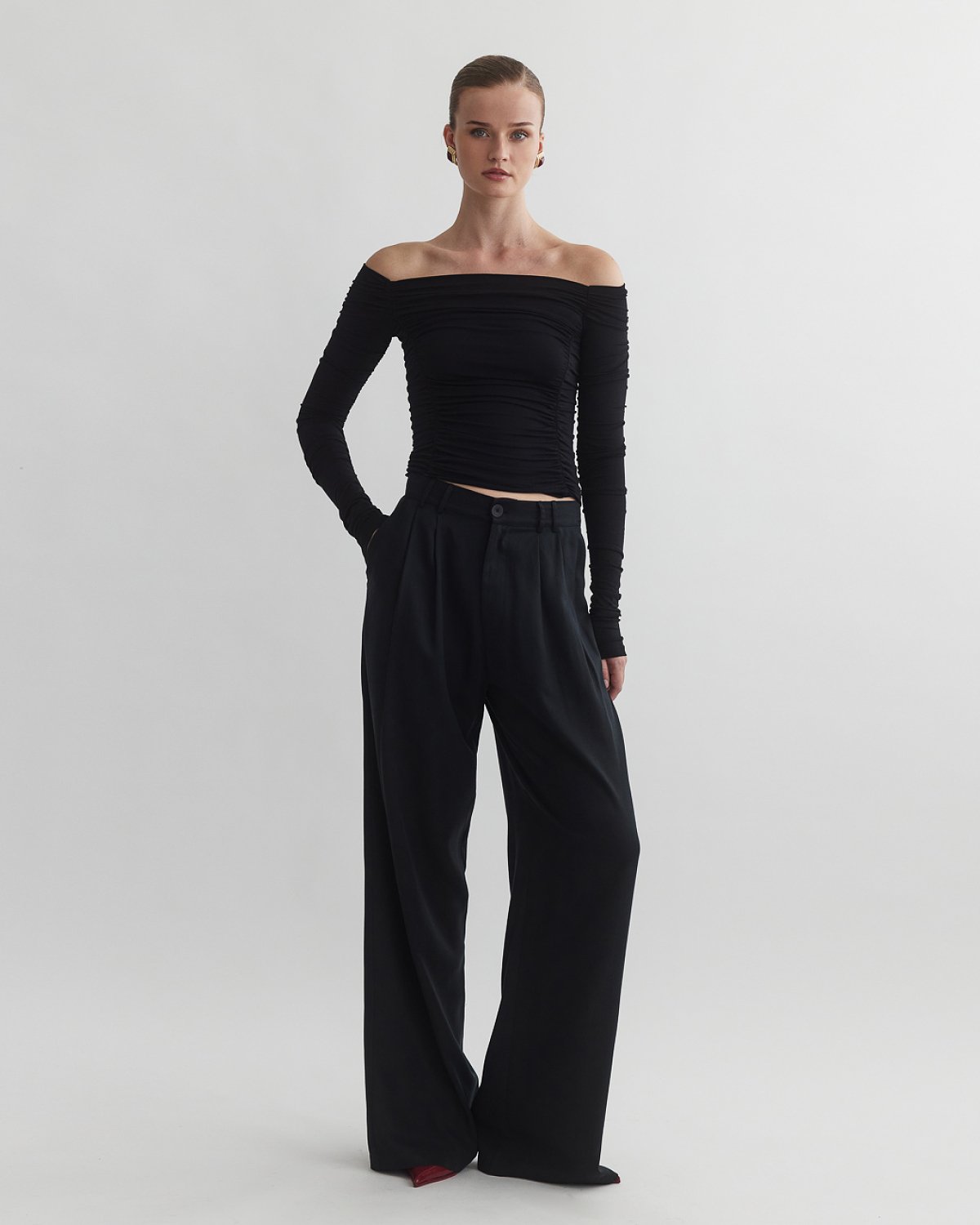 Παντελόνι με διπλές πιέτες-4