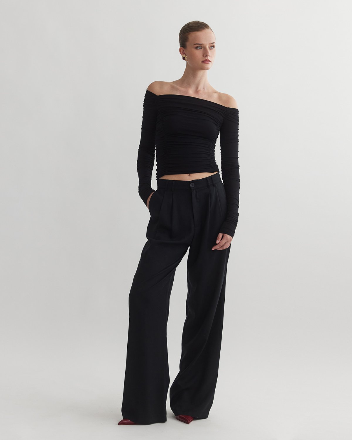 Παντελόνι με διπλές πιέτες-5