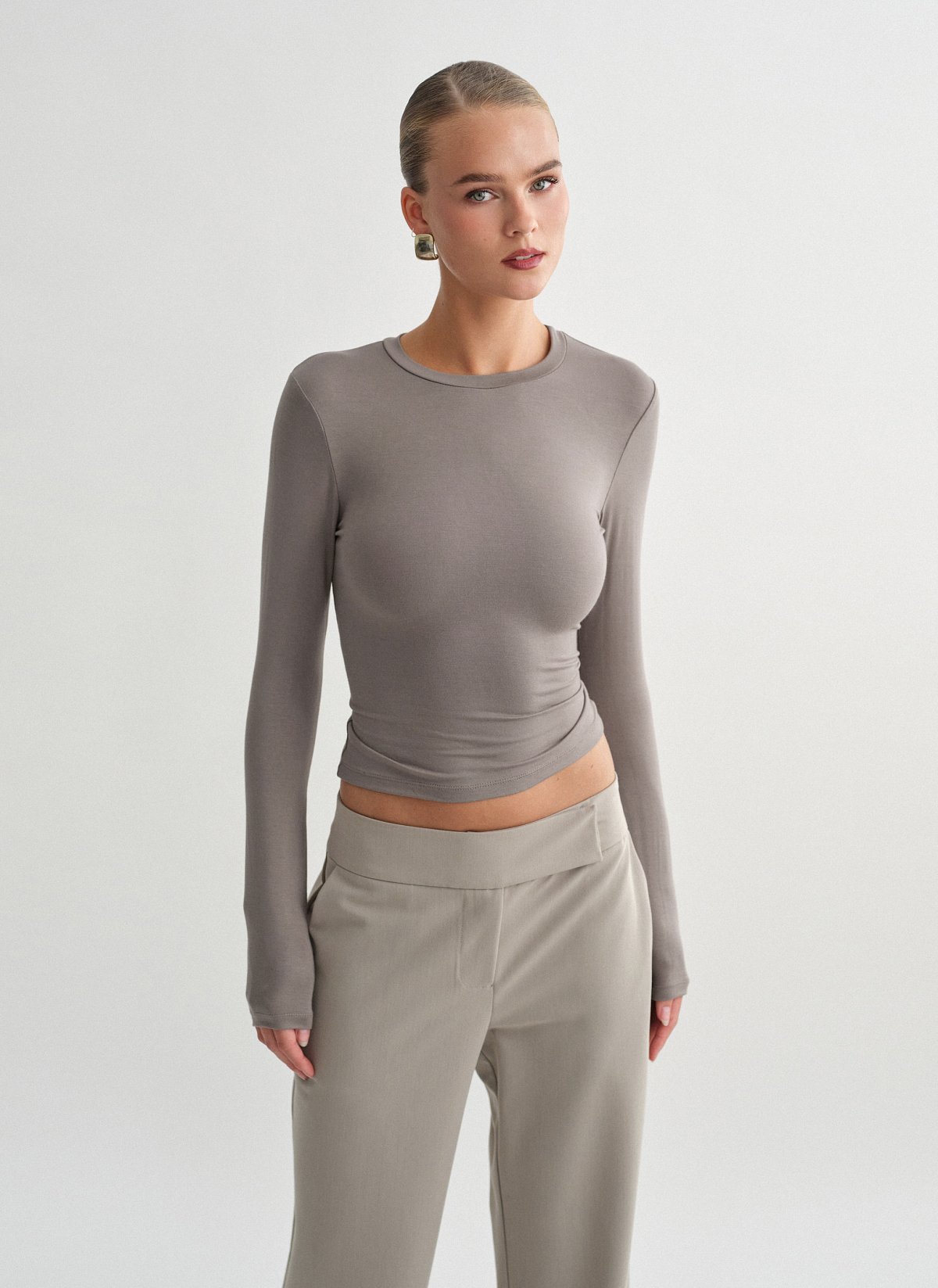 Γυναικείο basic μακρυμάνικο τοπ bamboo