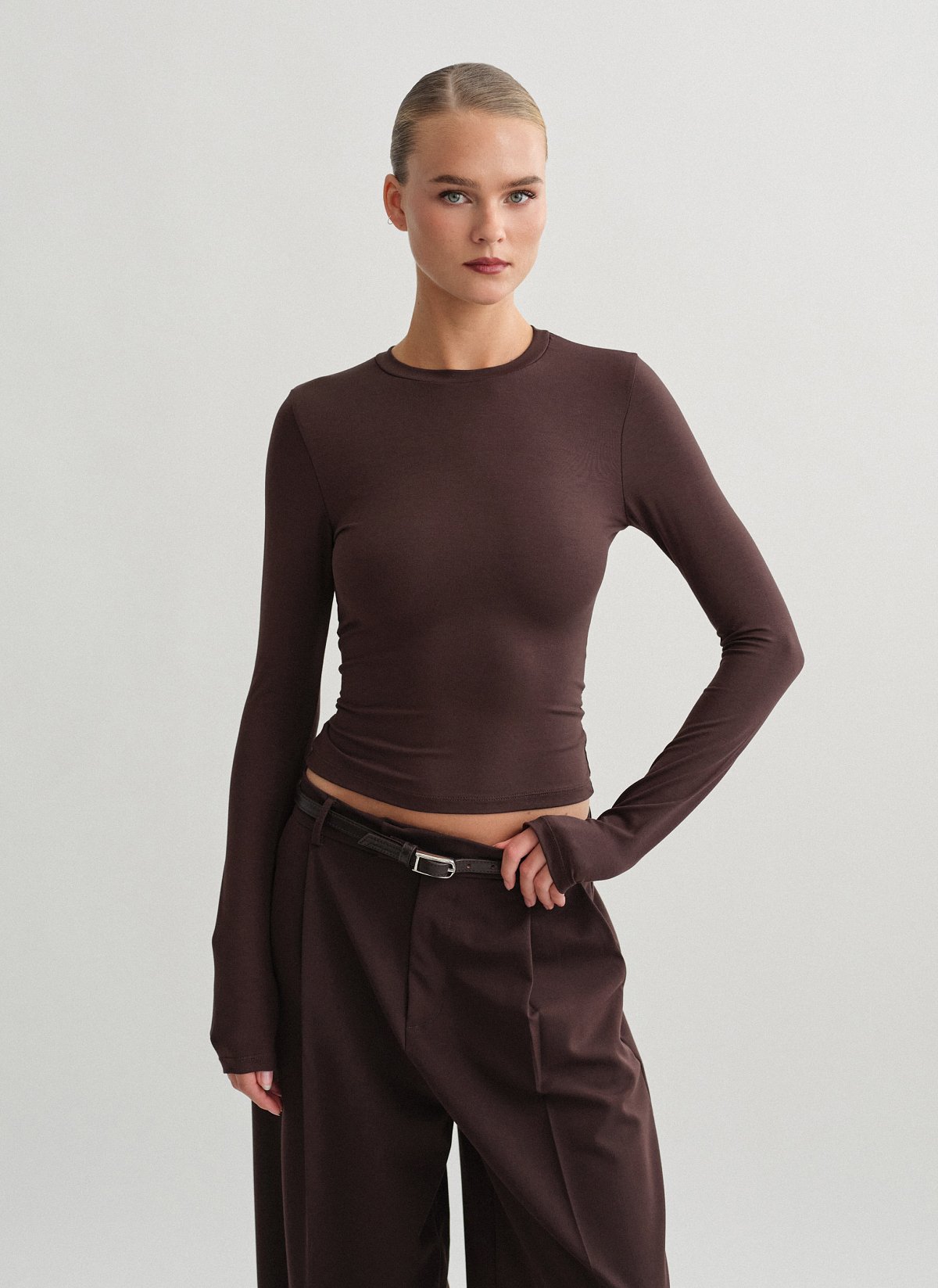 Γυναικείο basic μακρυμάνικο τοπ bamboo