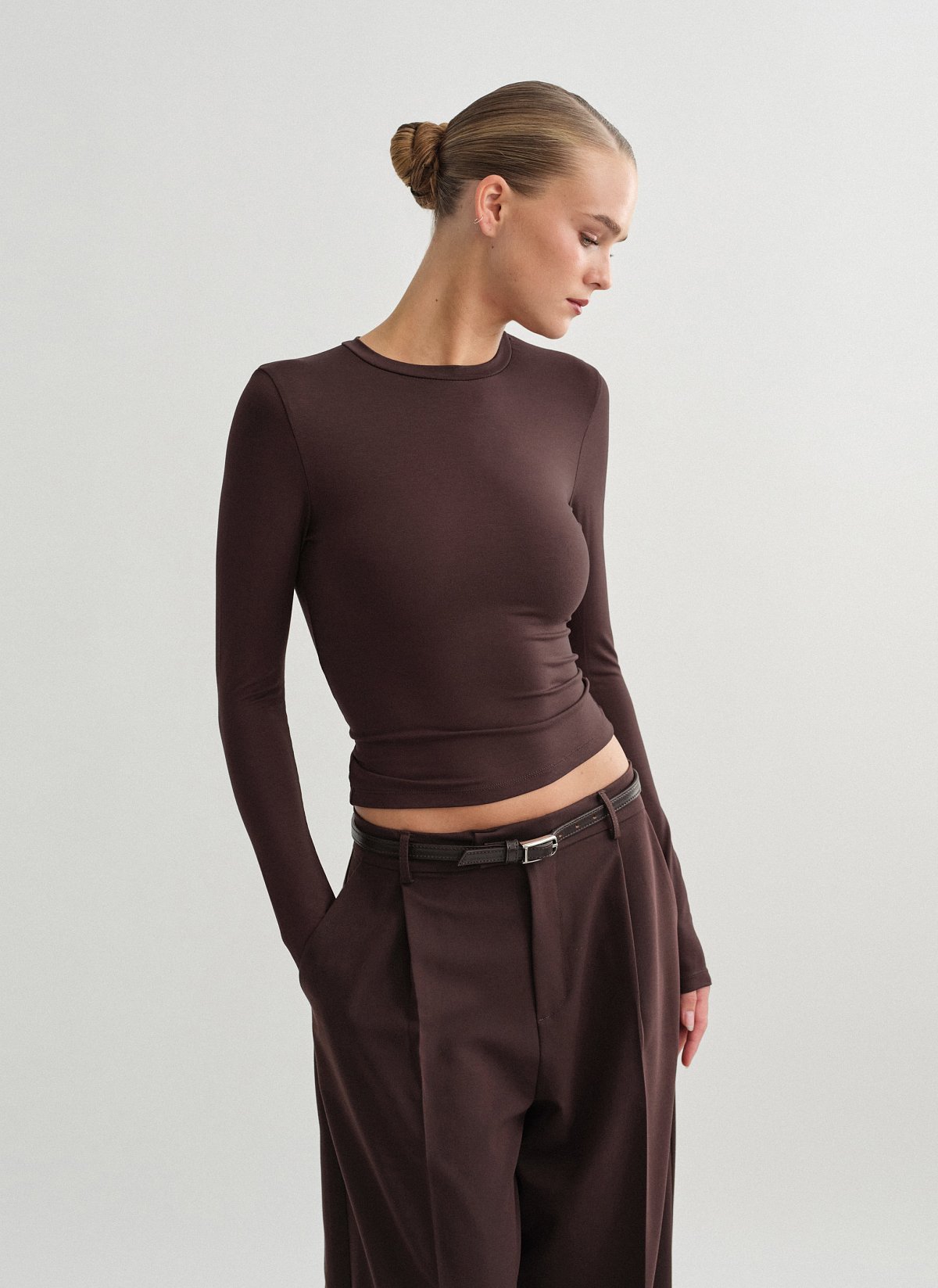 Γυναικείο basic μακρυμάνικο τοπ bamboo