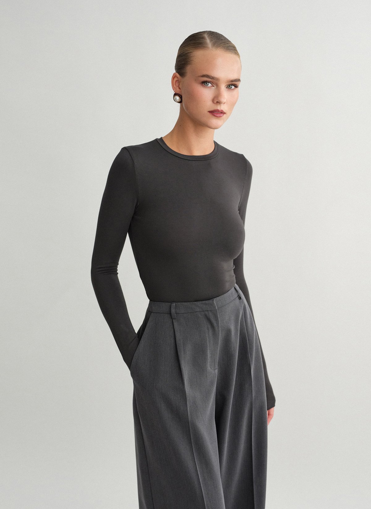 Γυναικείο basic μακρυμάνικο τοπ bamboo