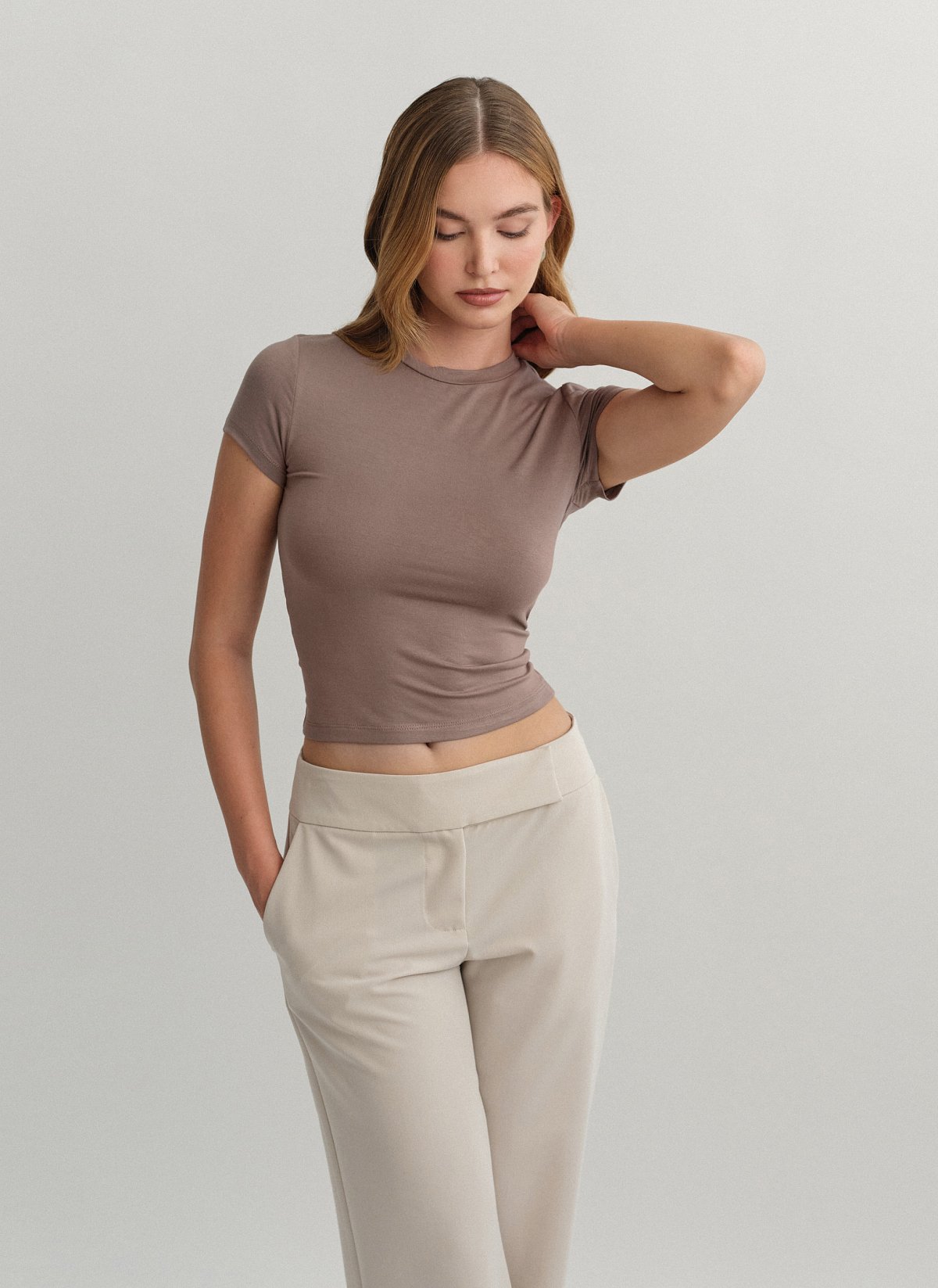 Γυναικείο κοντομάνικο basic τοπ bamboo