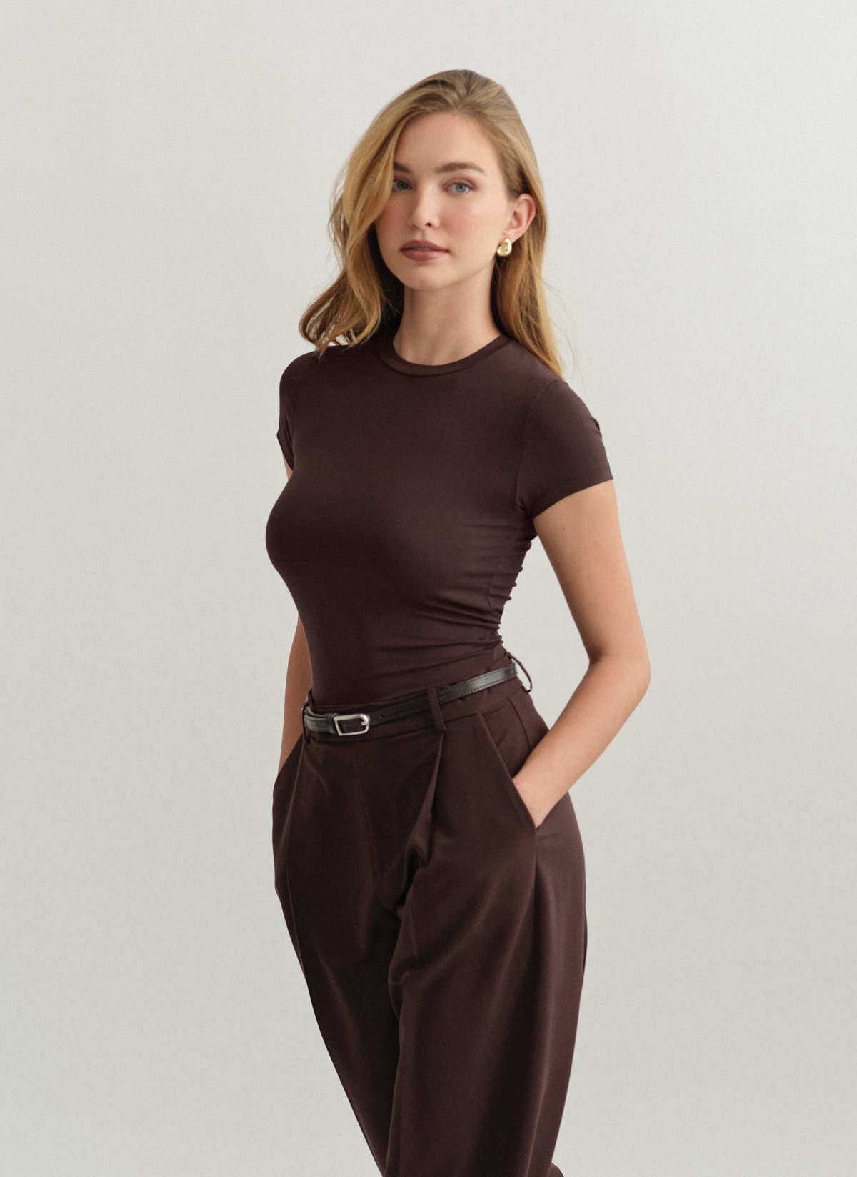 Γυναικείο κοντομάνικο basic τοπ bamboo