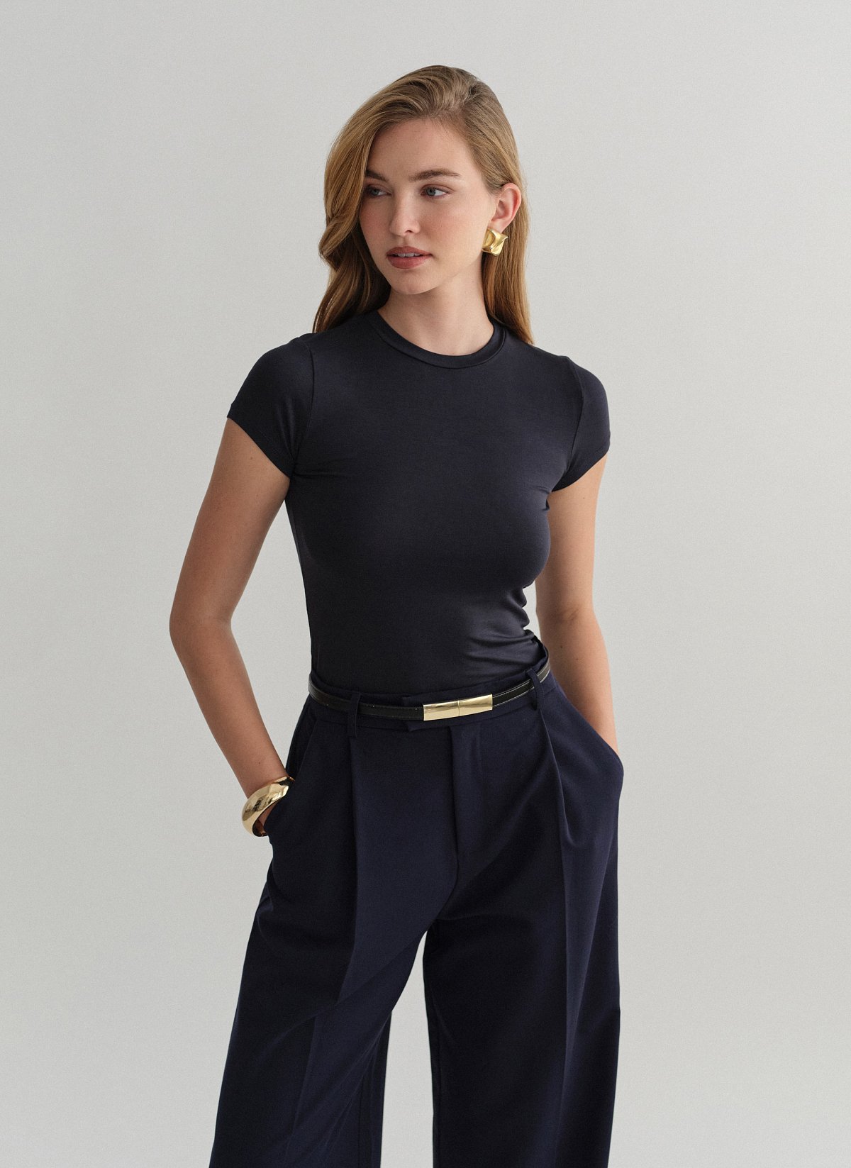 Γυναικείο κοντομάνικο basic τοπ bamboo