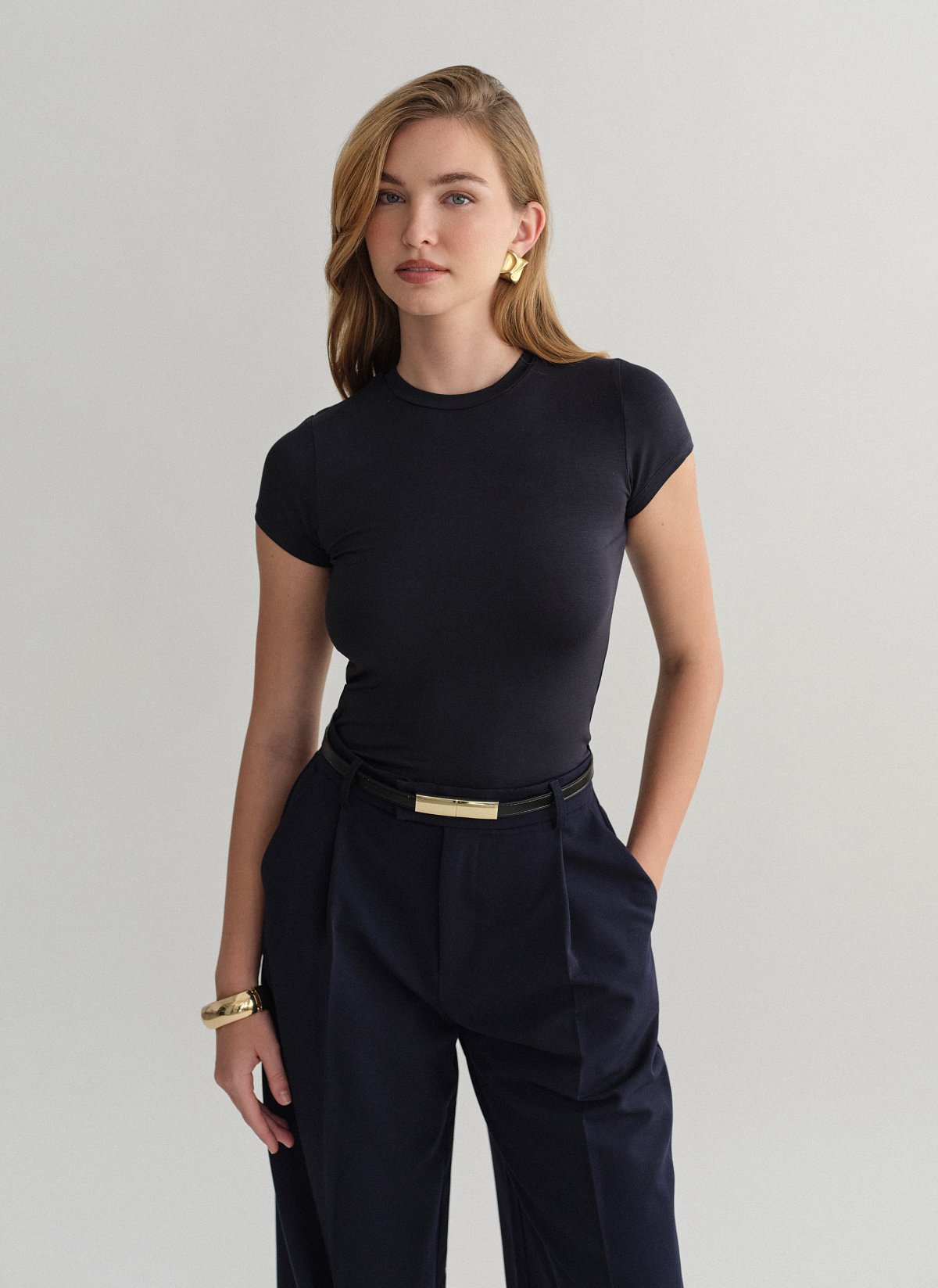 Γυναικείο κοντομάνικο basic τοπ bamboo