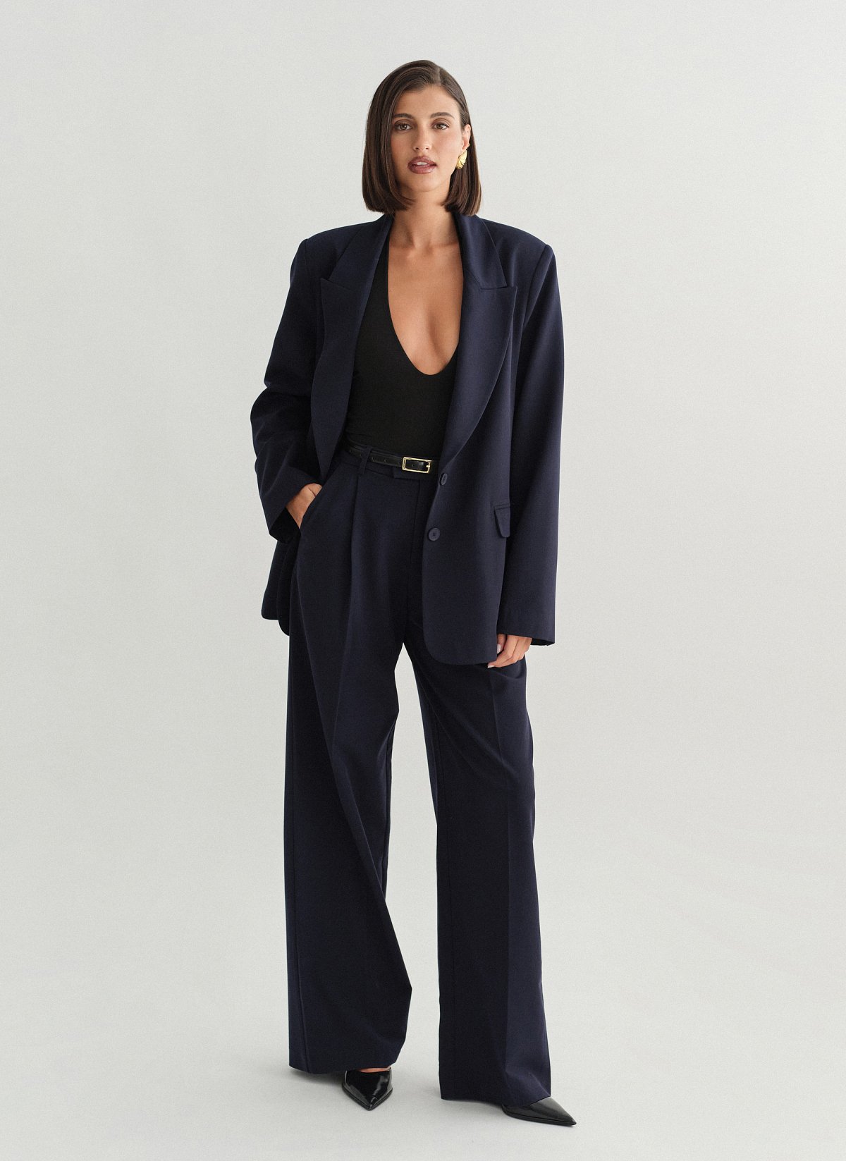 Υφασμάτινο παντελόνι με τσάκιση-29