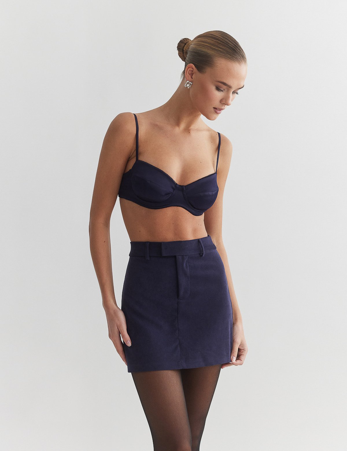 Βελούδινη κοτλέ μίνι φούστα-17