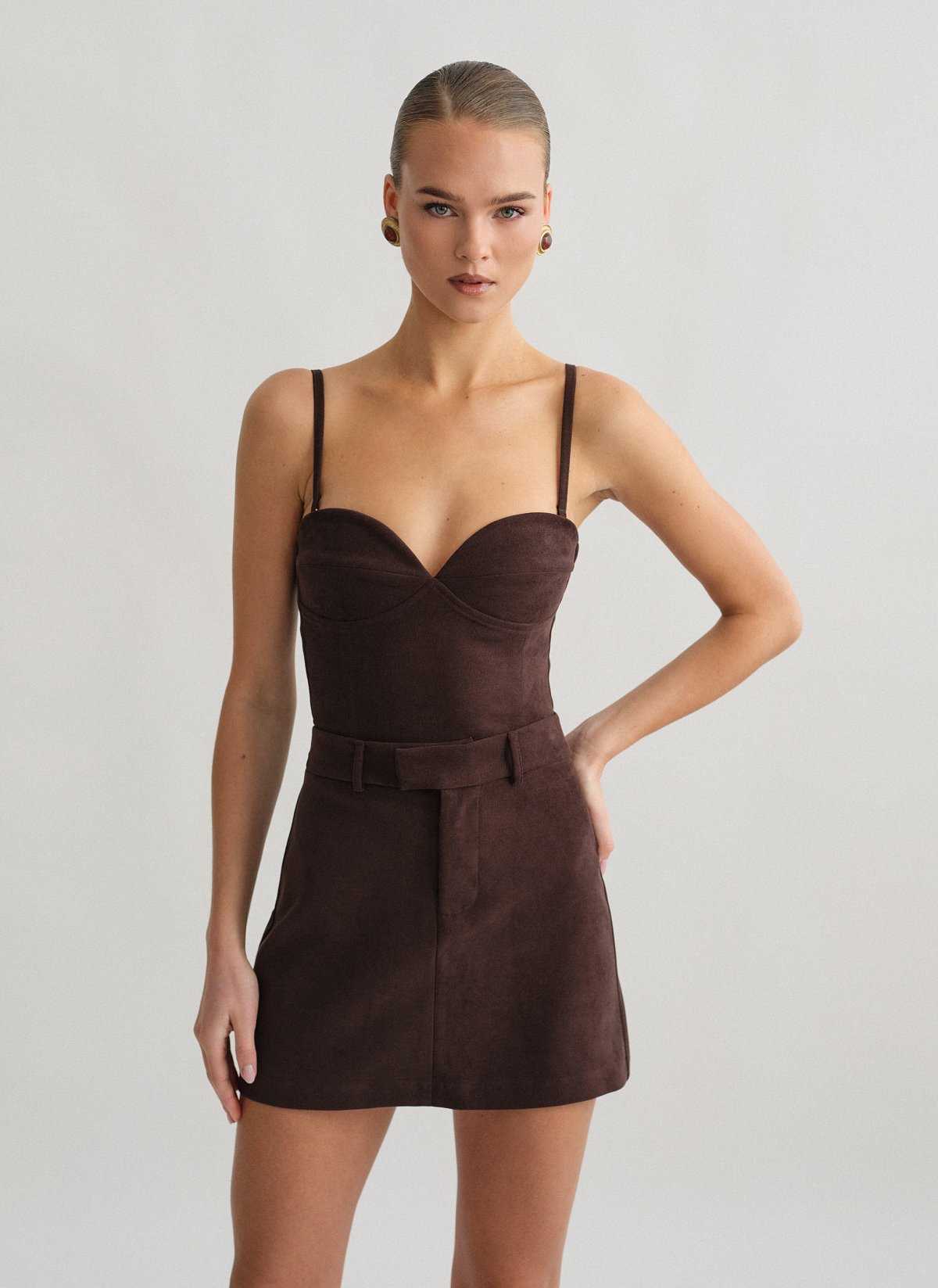 Βελούδινη κοτλέ μίνι φούστα-2