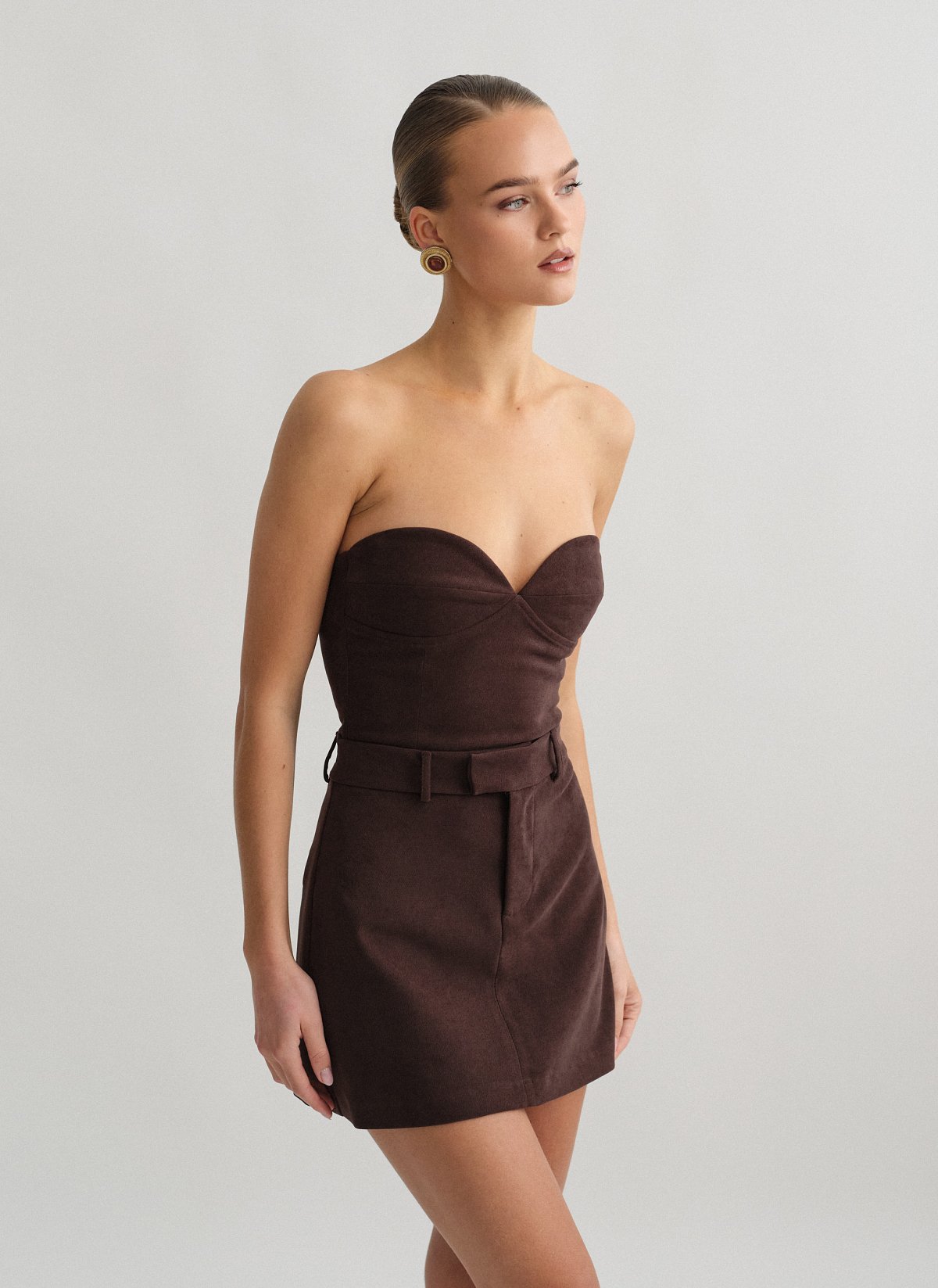 Βελούδινη κοτλέ μίνι φούστα-3