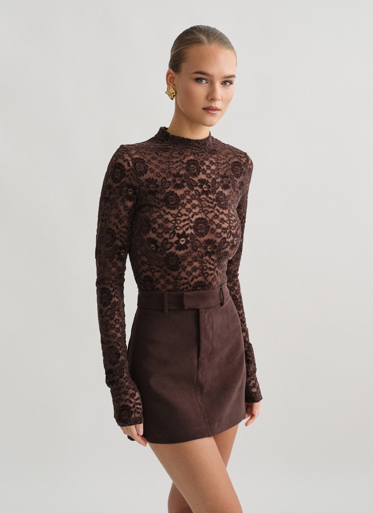 Βελούδινη κοτλέ μίνι φούστα-1