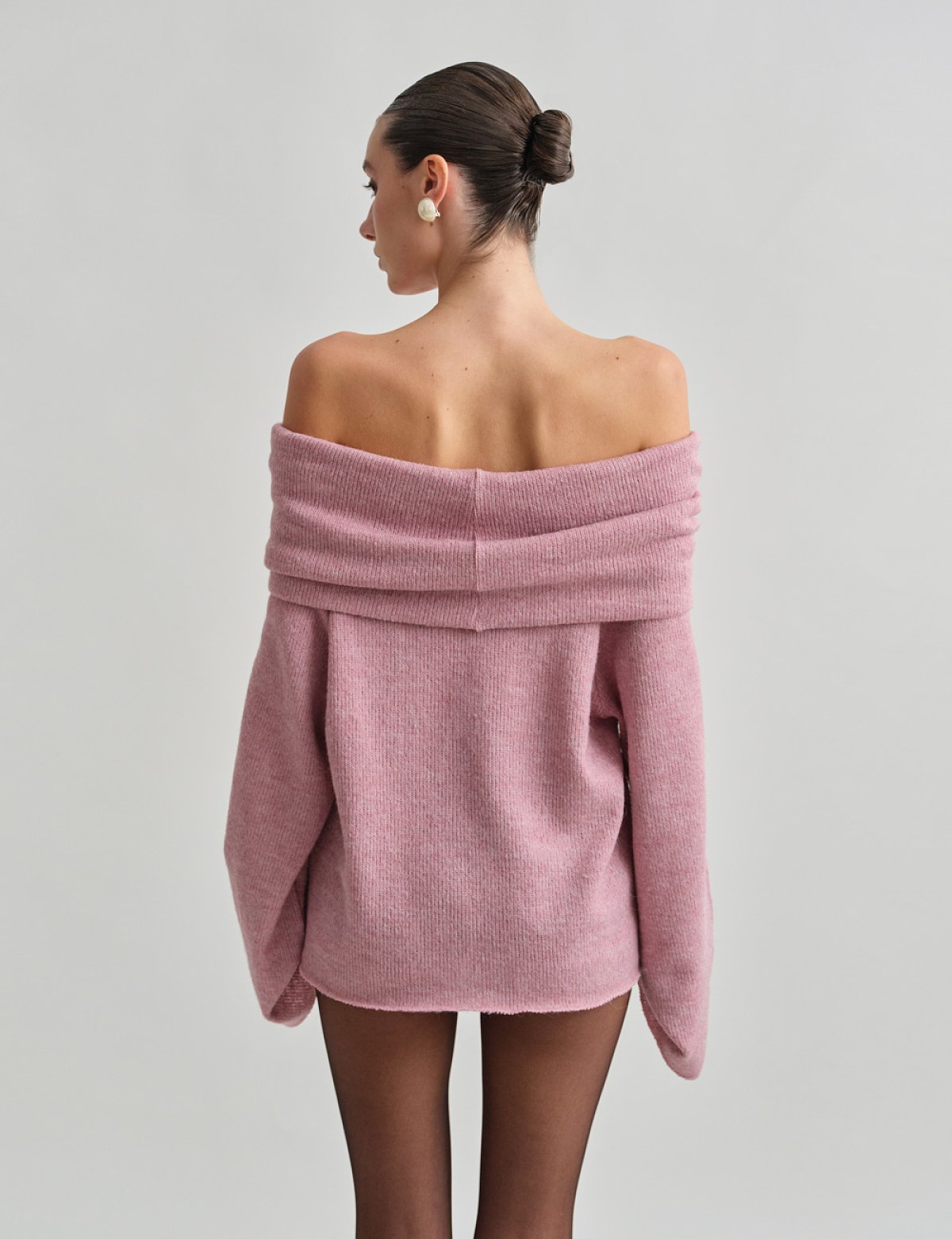 Ριχτό off-shoulder πουλόβερ-19