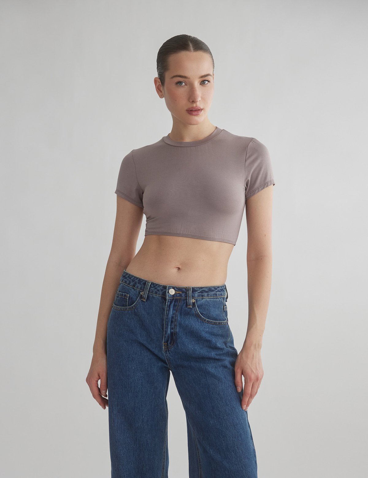 Bamboo crop top with elastic band-10