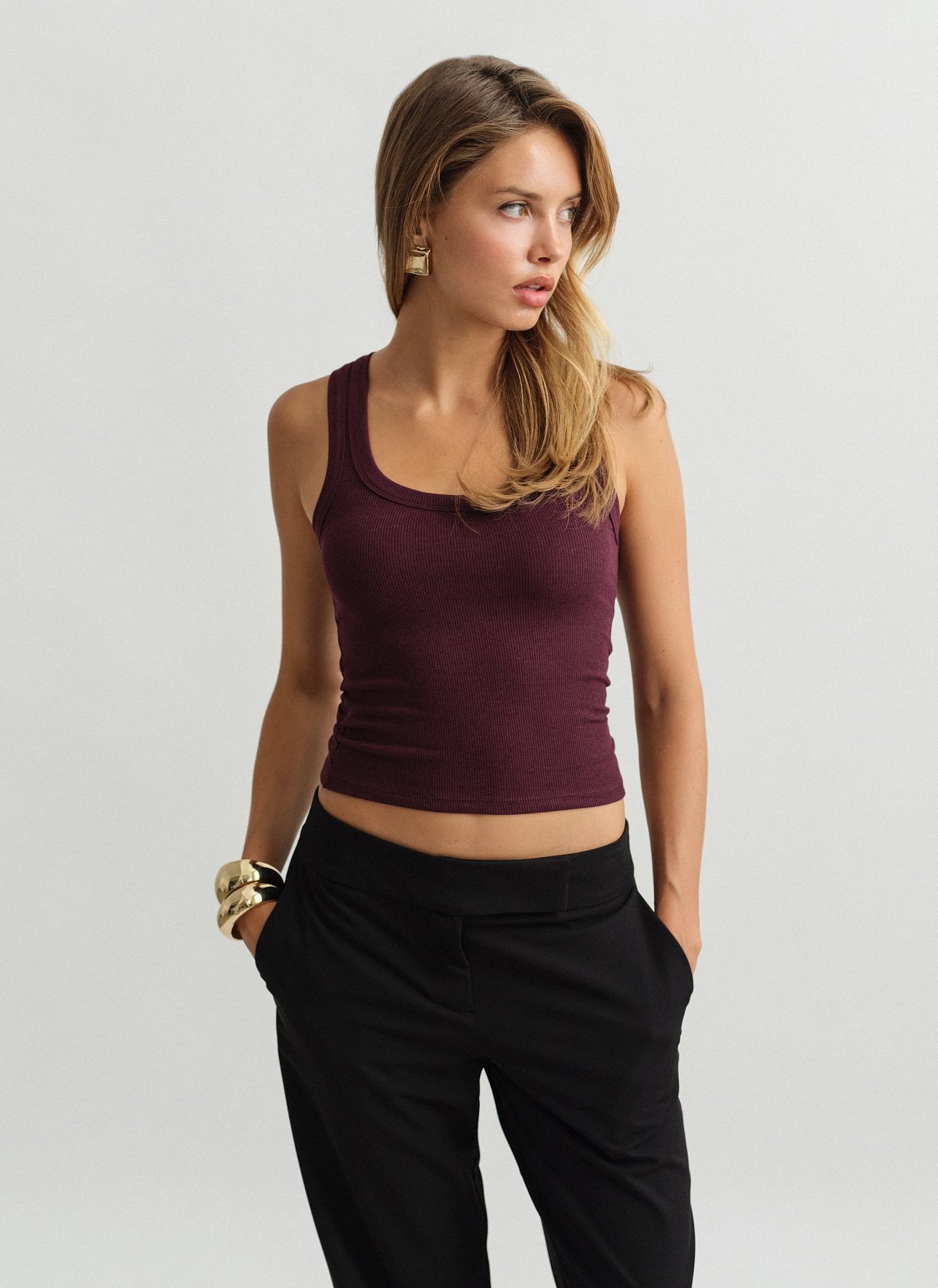 Basic αμάνικη μπλούζα ριπ-9