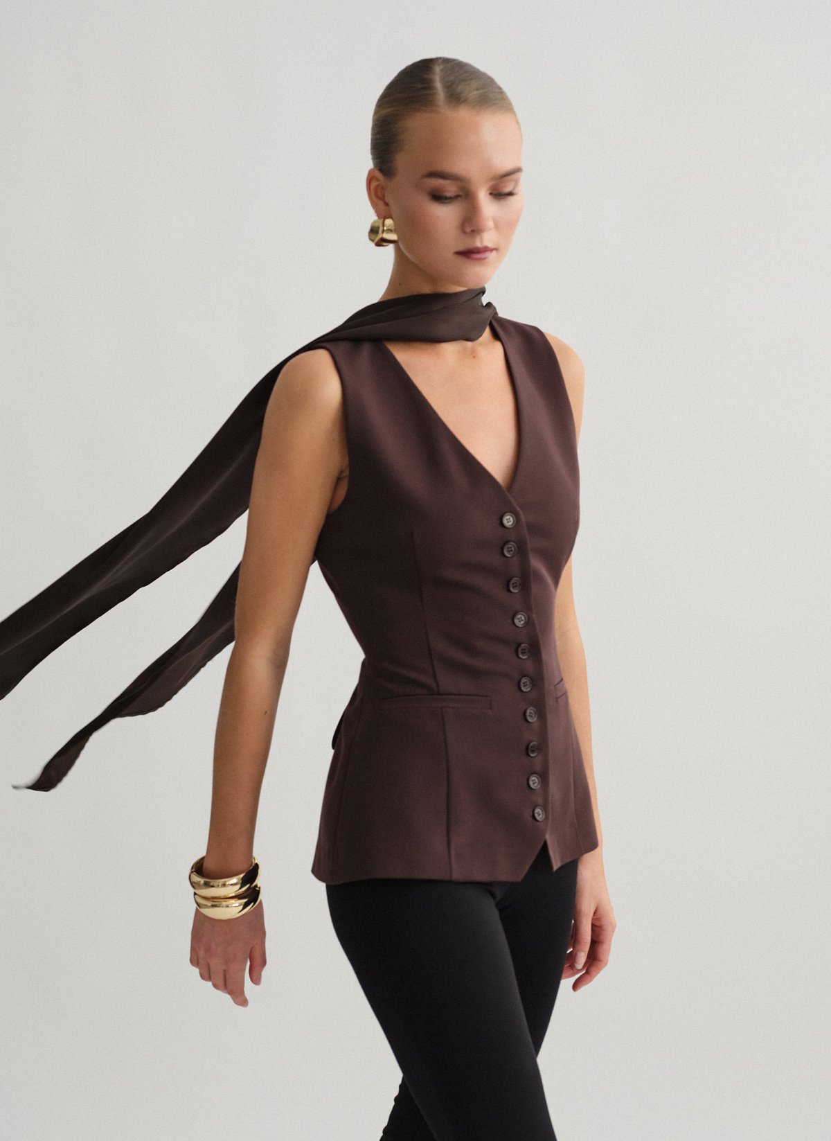 Γυναικείο μακρύ σατέν φουλάρι