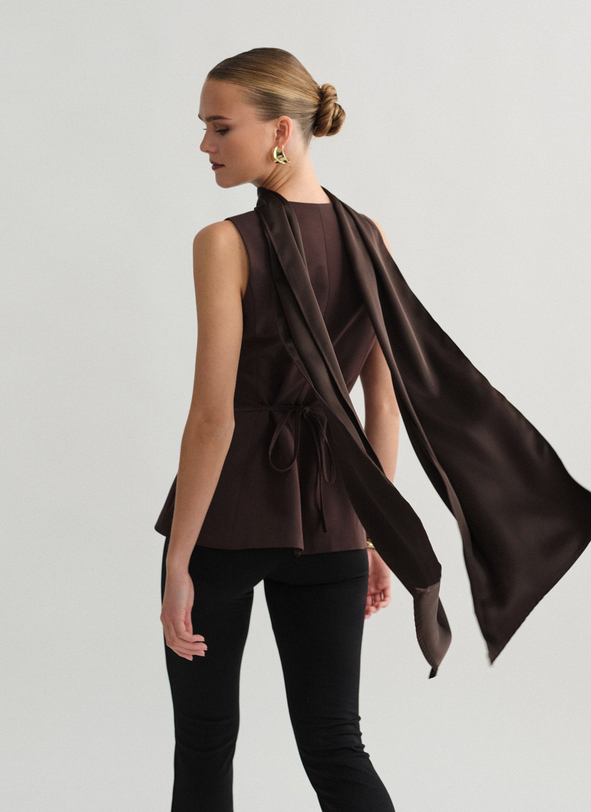 Γυναικείο μακρύ σατέν φουλάρι