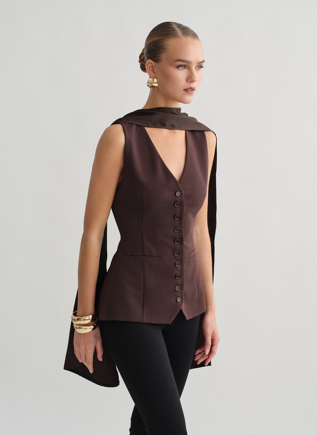 Γυναικείο μακρύ σατέν φουλάρι