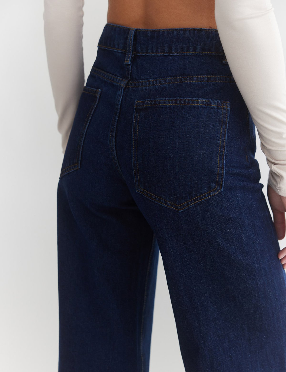 Τζιν wide leg μπλε σκούρο-5