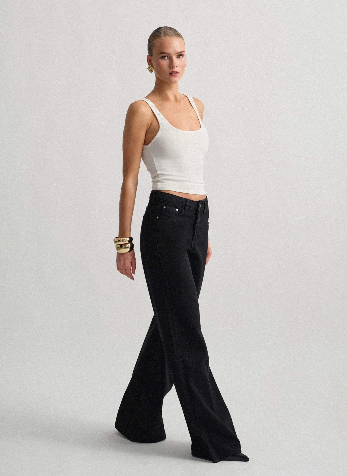 Μαύρο τζιν wide leg-2