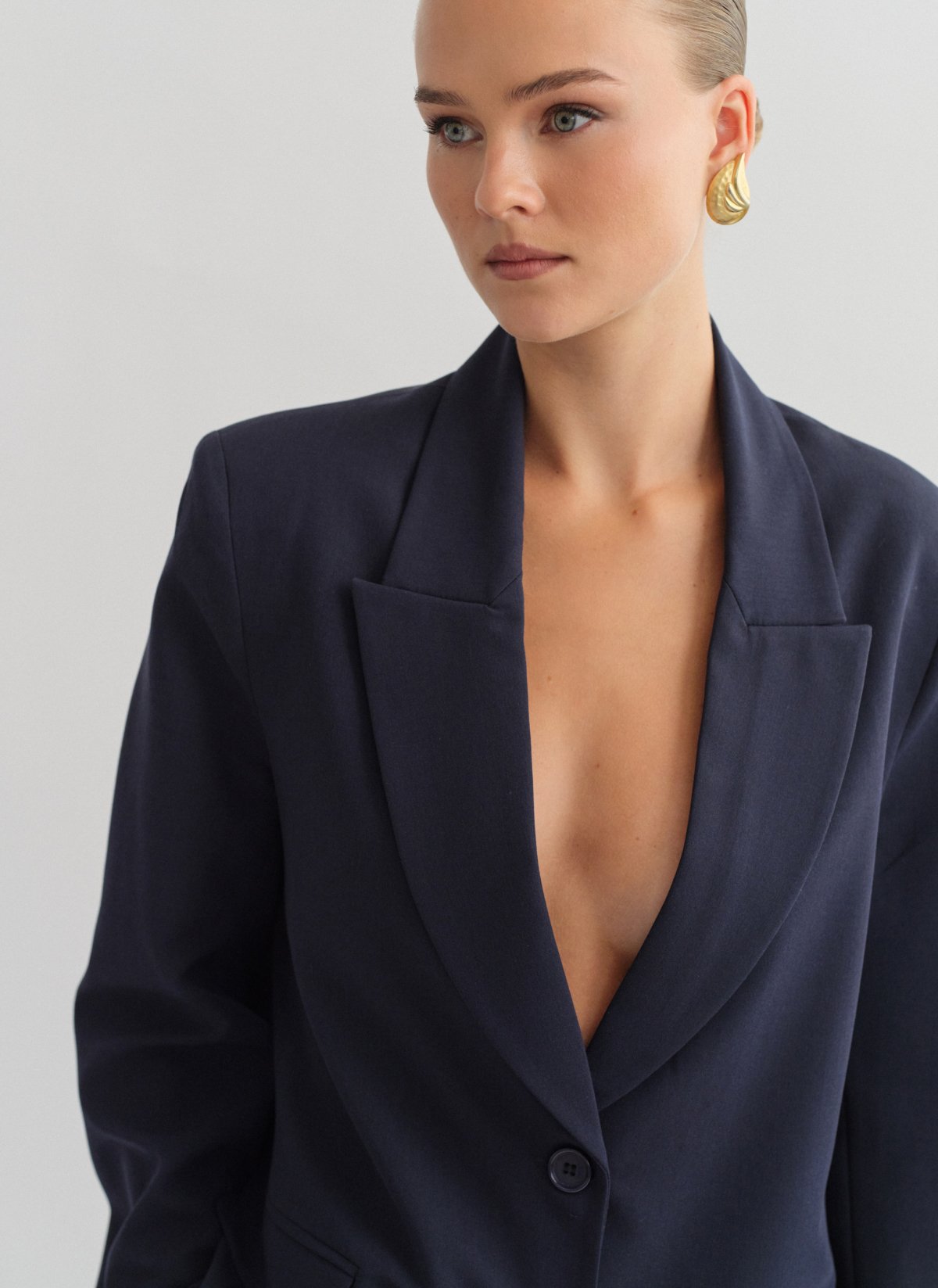 Basic oversized μπλέιζερ-23
