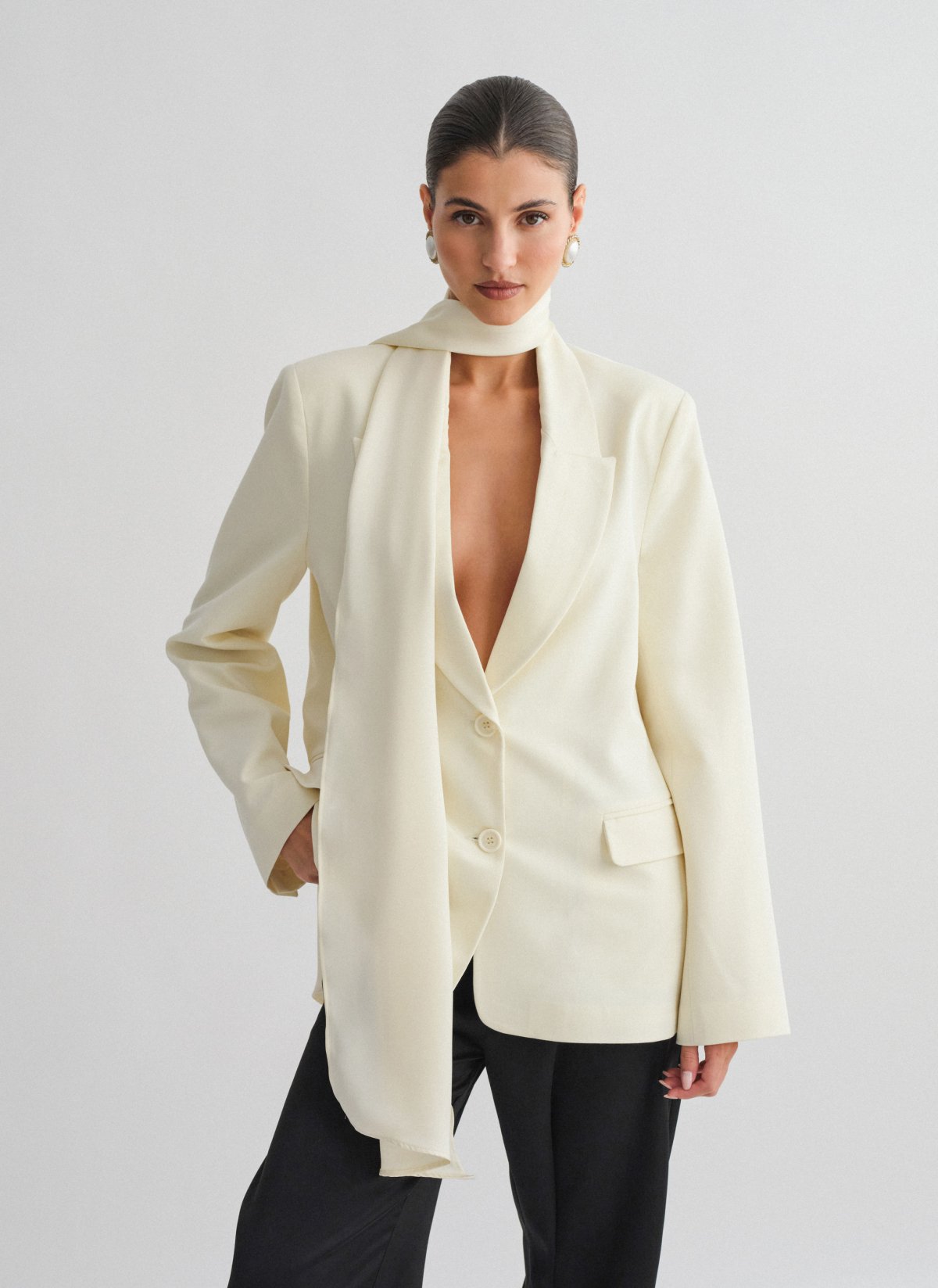 Basic oversized μπλέιζερ-16