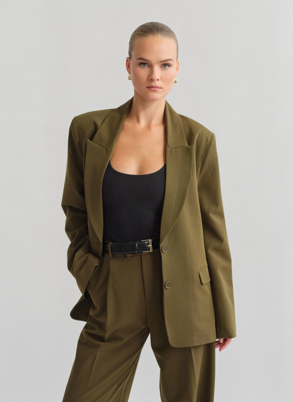 Basic oversized μπλέιζερ-25