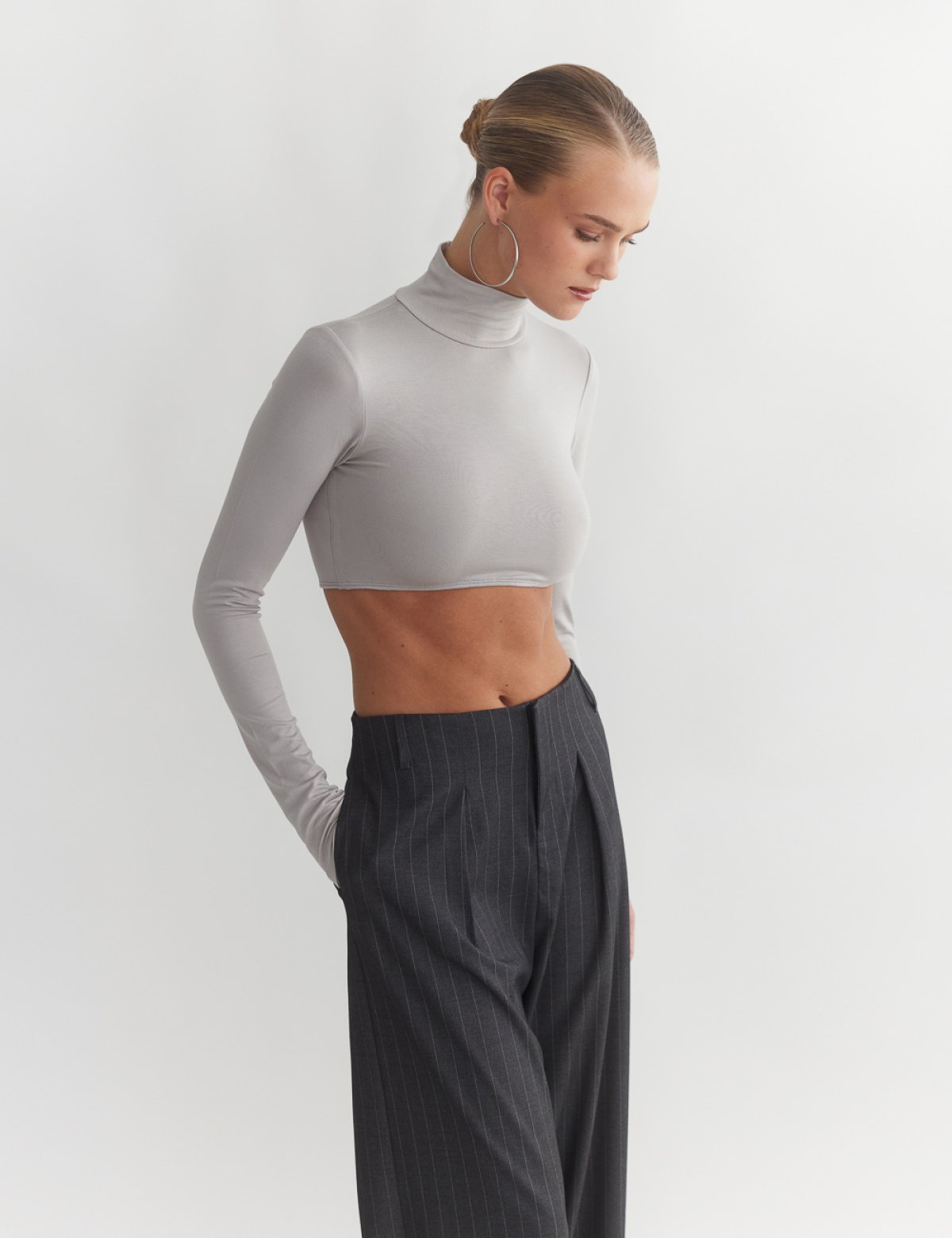 Bamboo turtleneck crop top-23