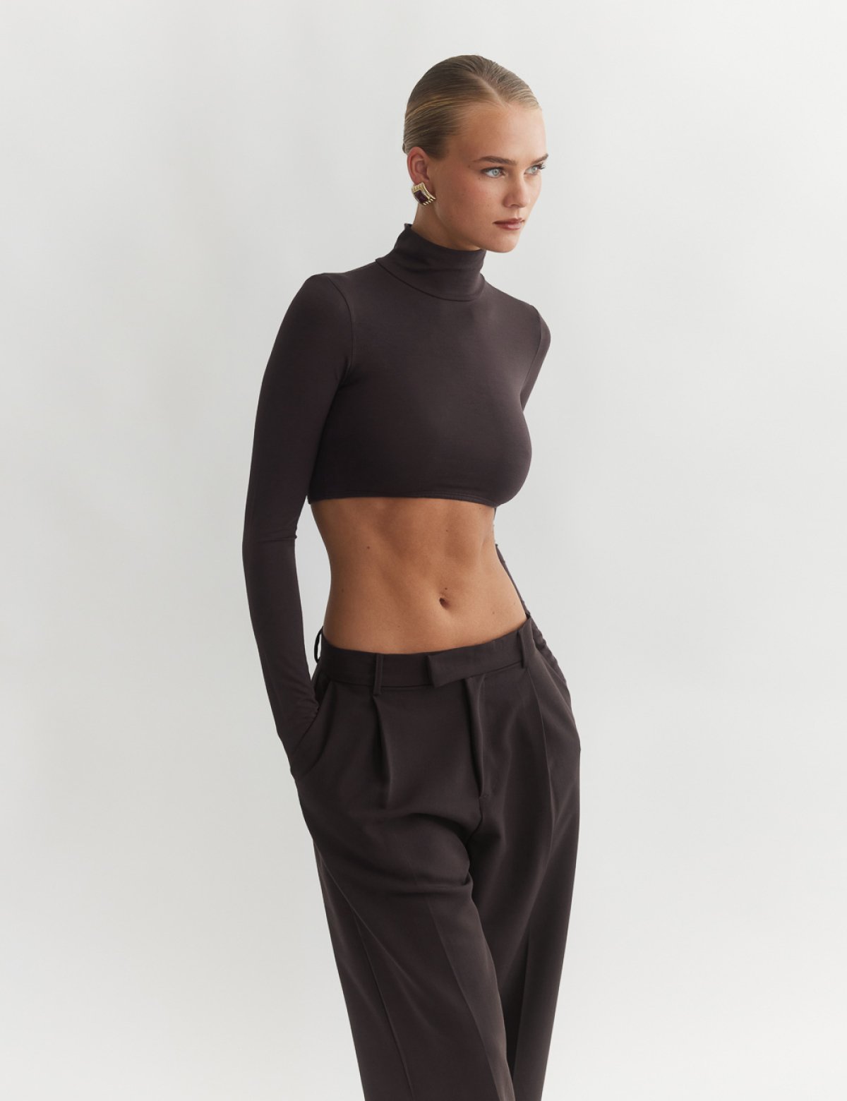Bamboo turtleneck crop top-14