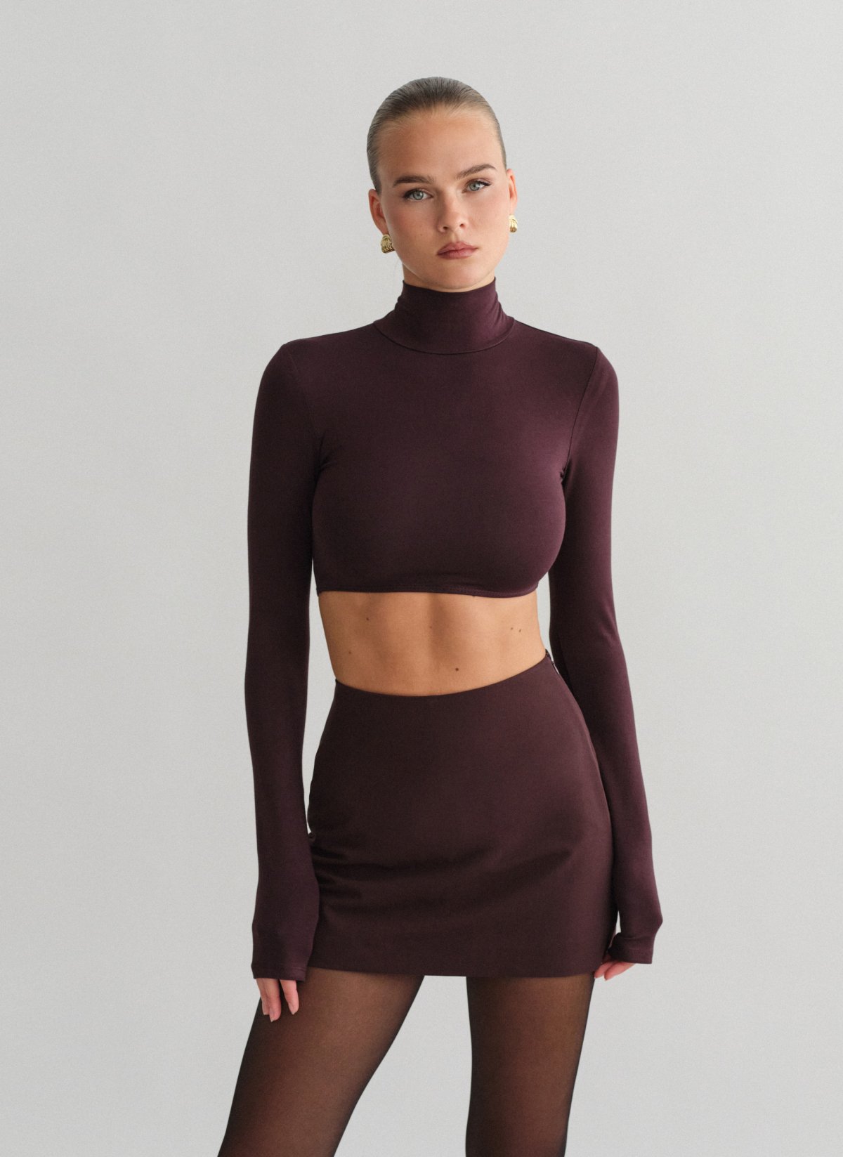 Bamboo turtleneck crop top-8