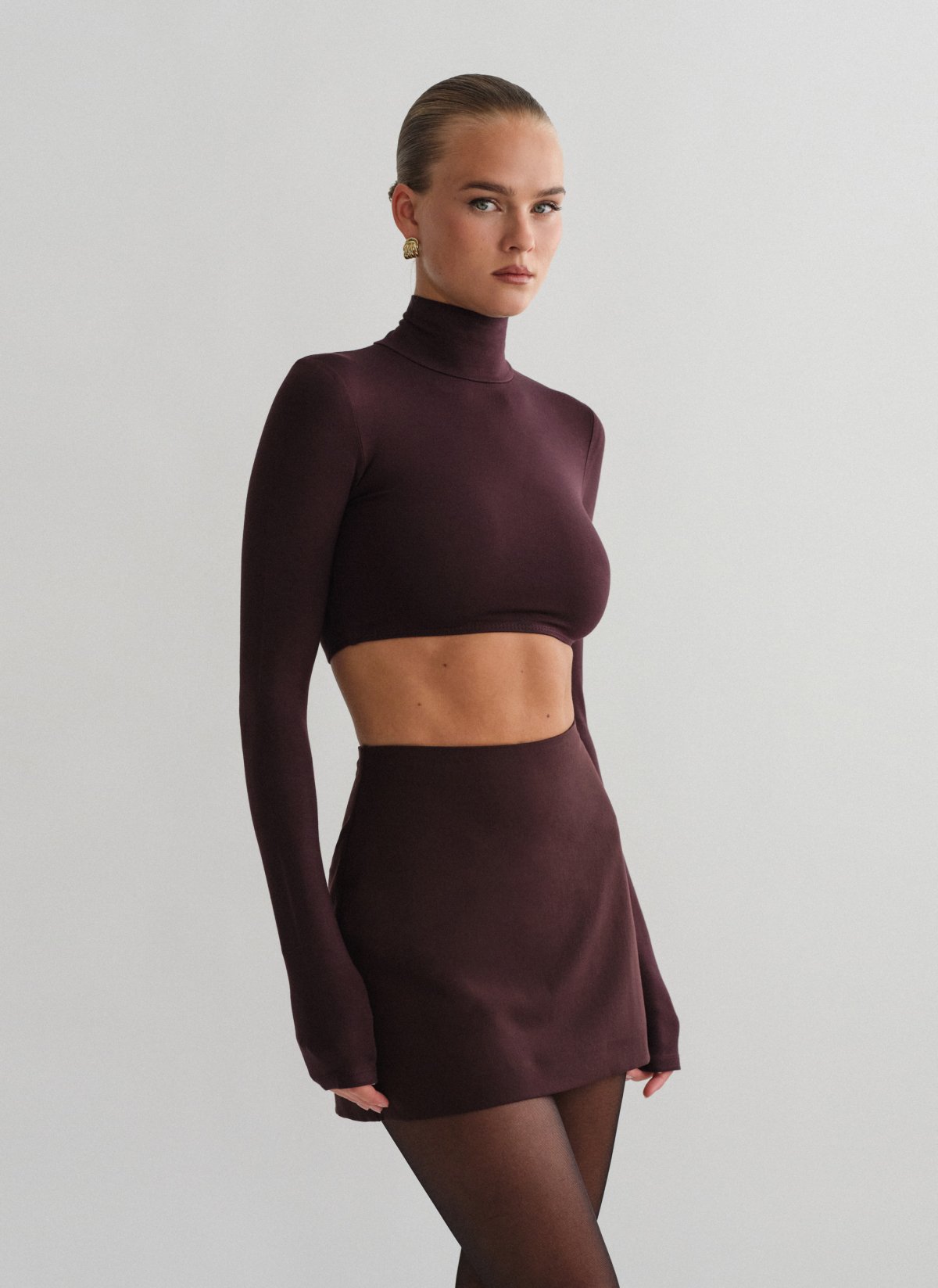 Bamboo turtleneck crop top-11