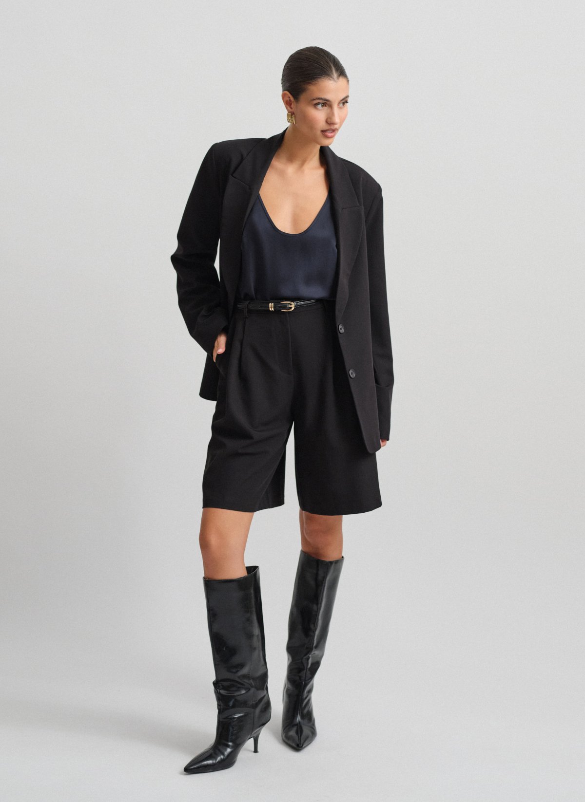 Textured bermuda shorts-1