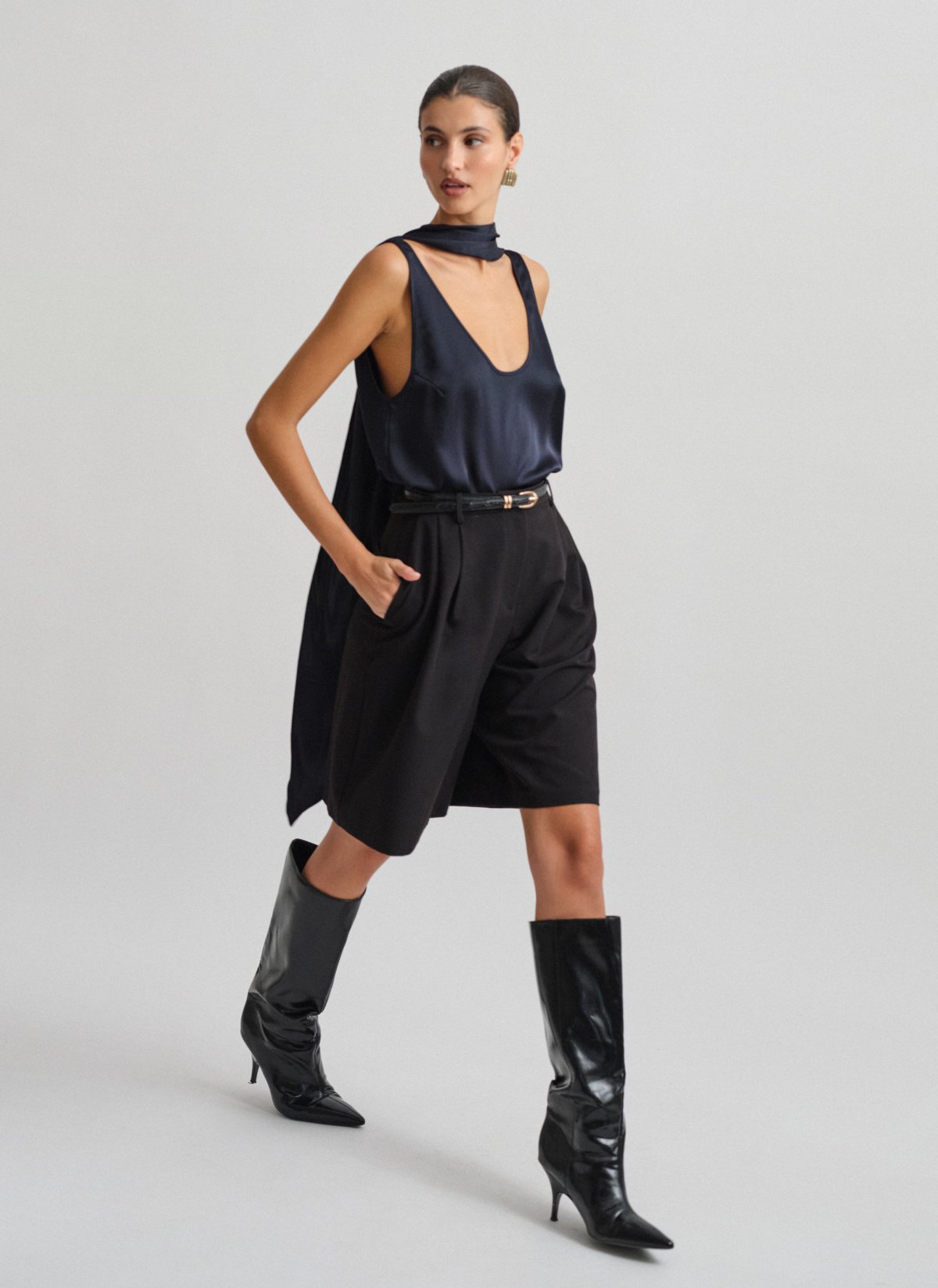 Textured bermuda shorts-5