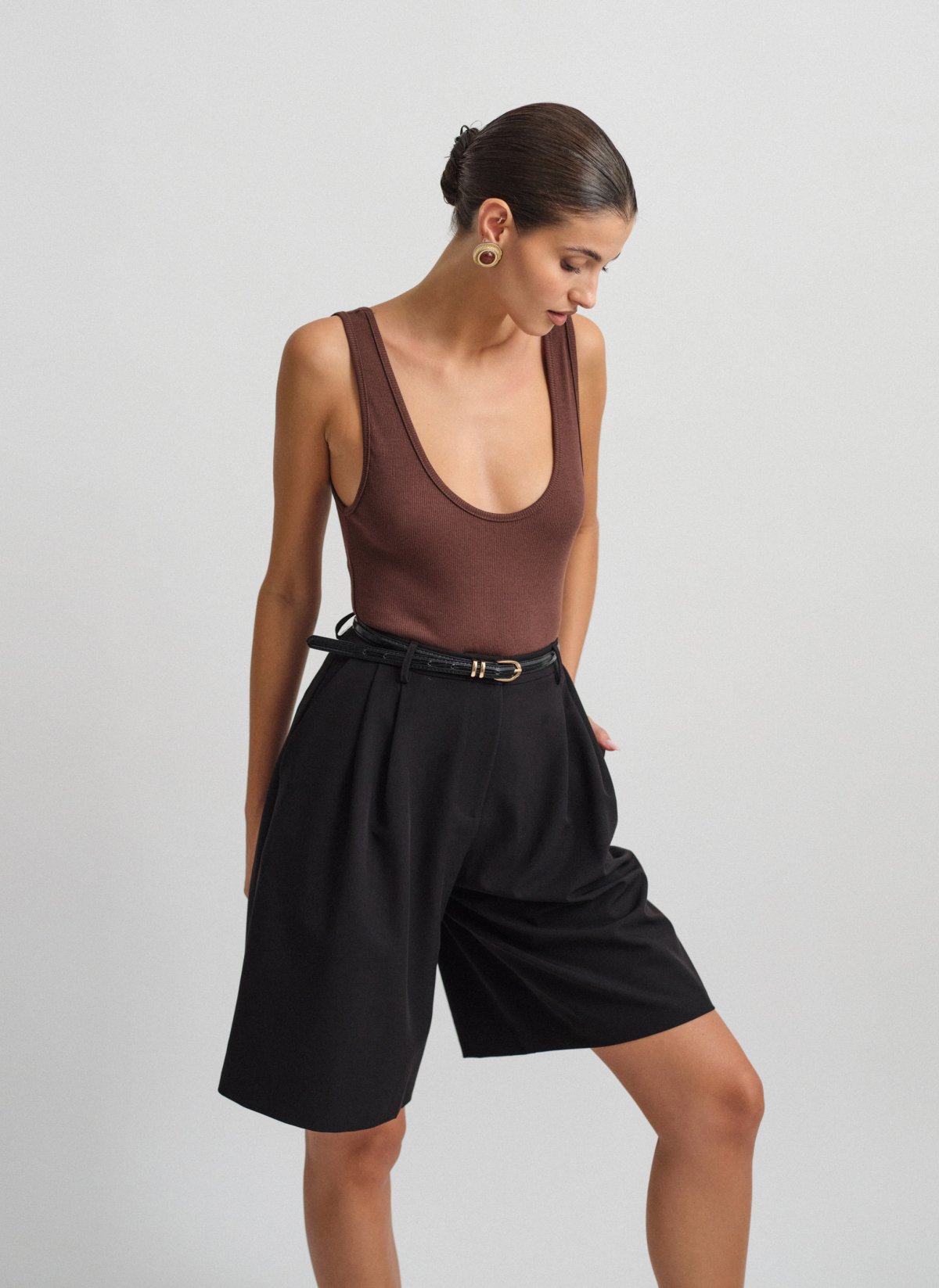 Textured bermuda shorts-4