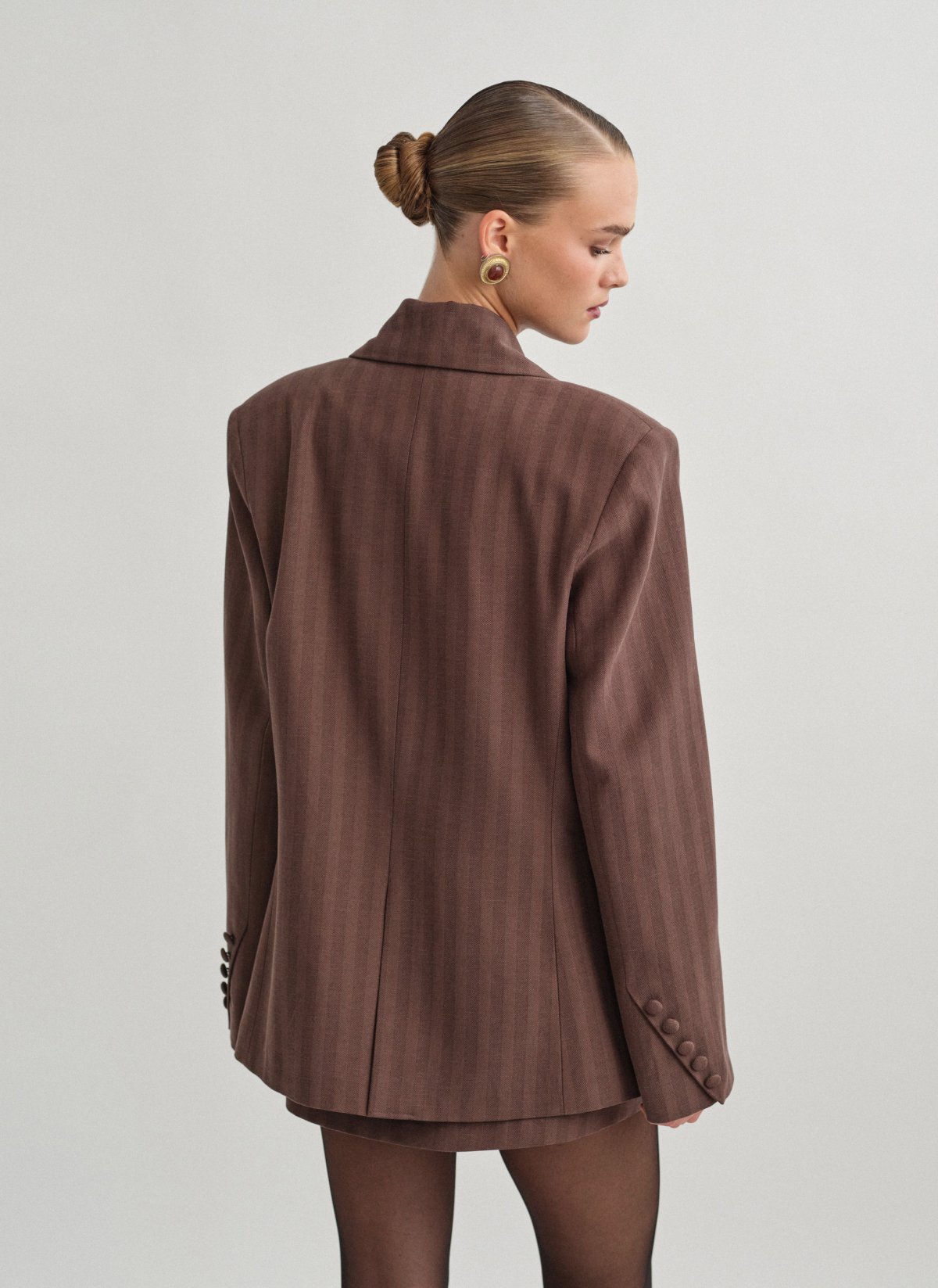 Oversized double-breasted blazer with stripes-4