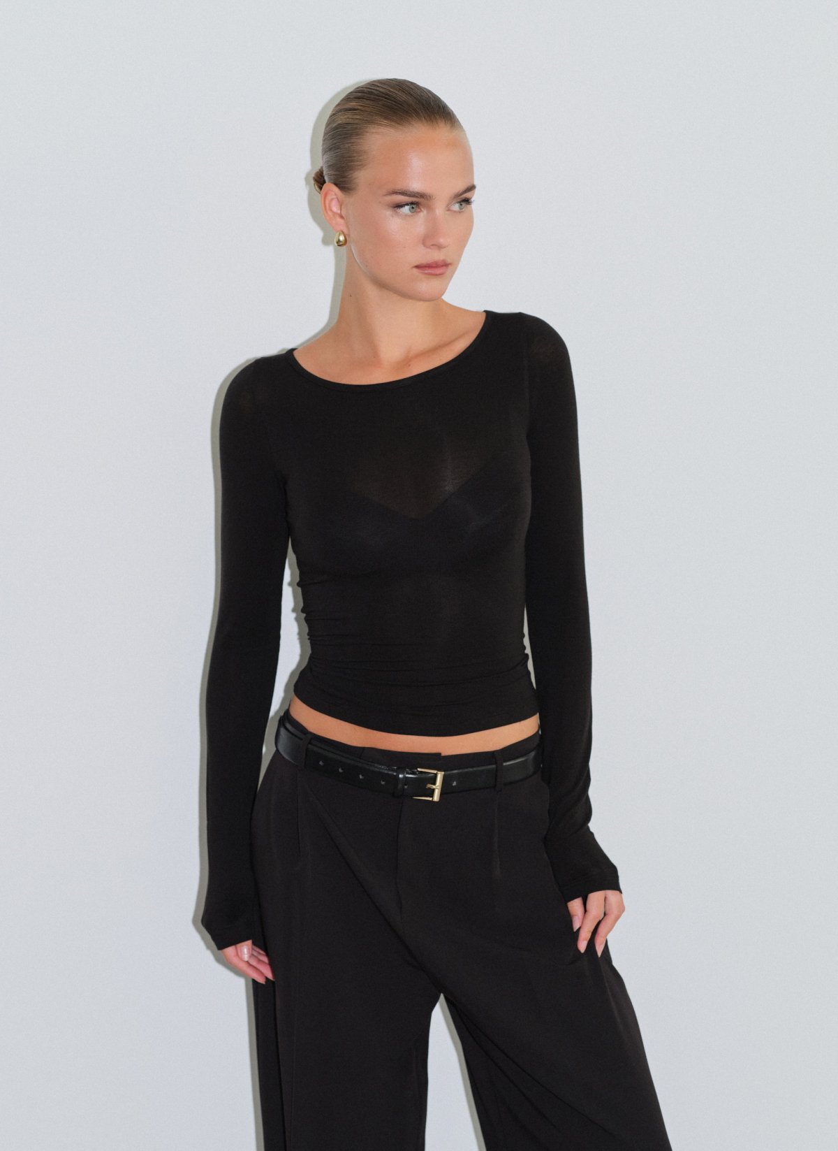 Light-knit longsleeve blouse-11