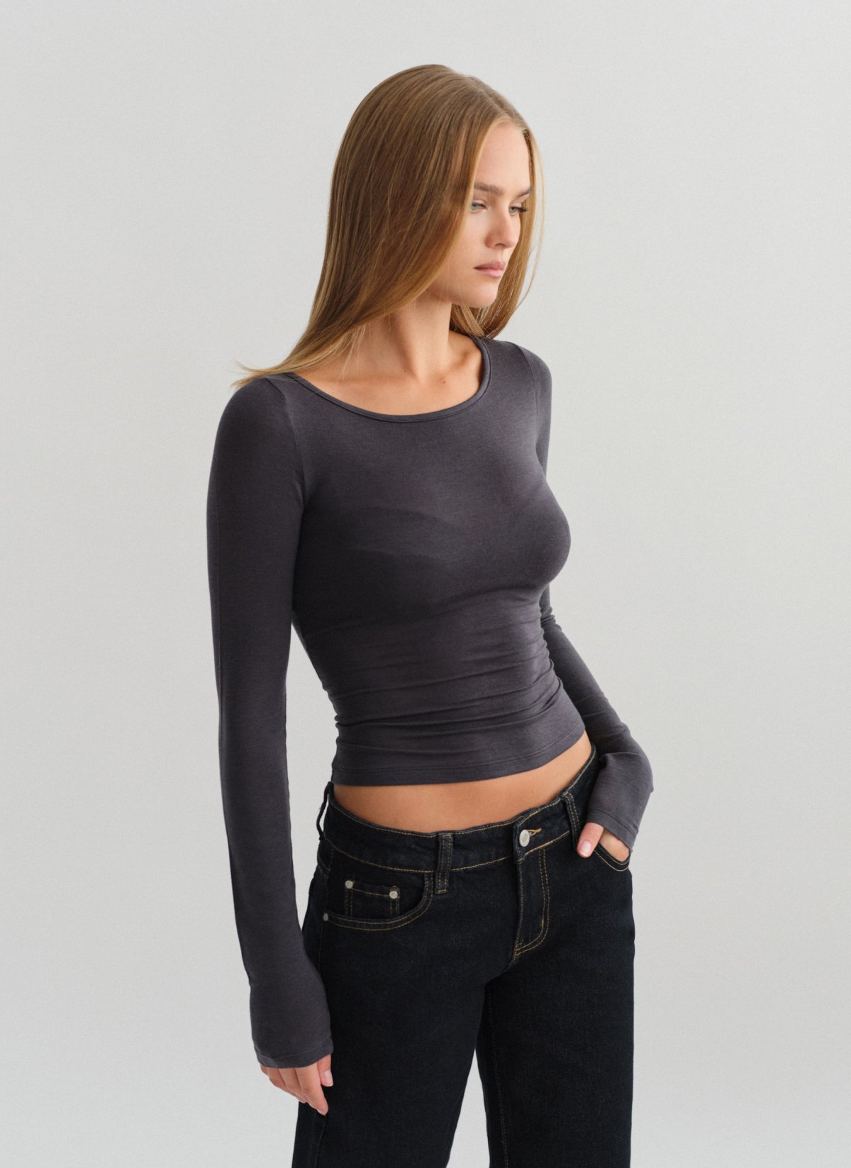 Light-knit longsleeve blouse-4