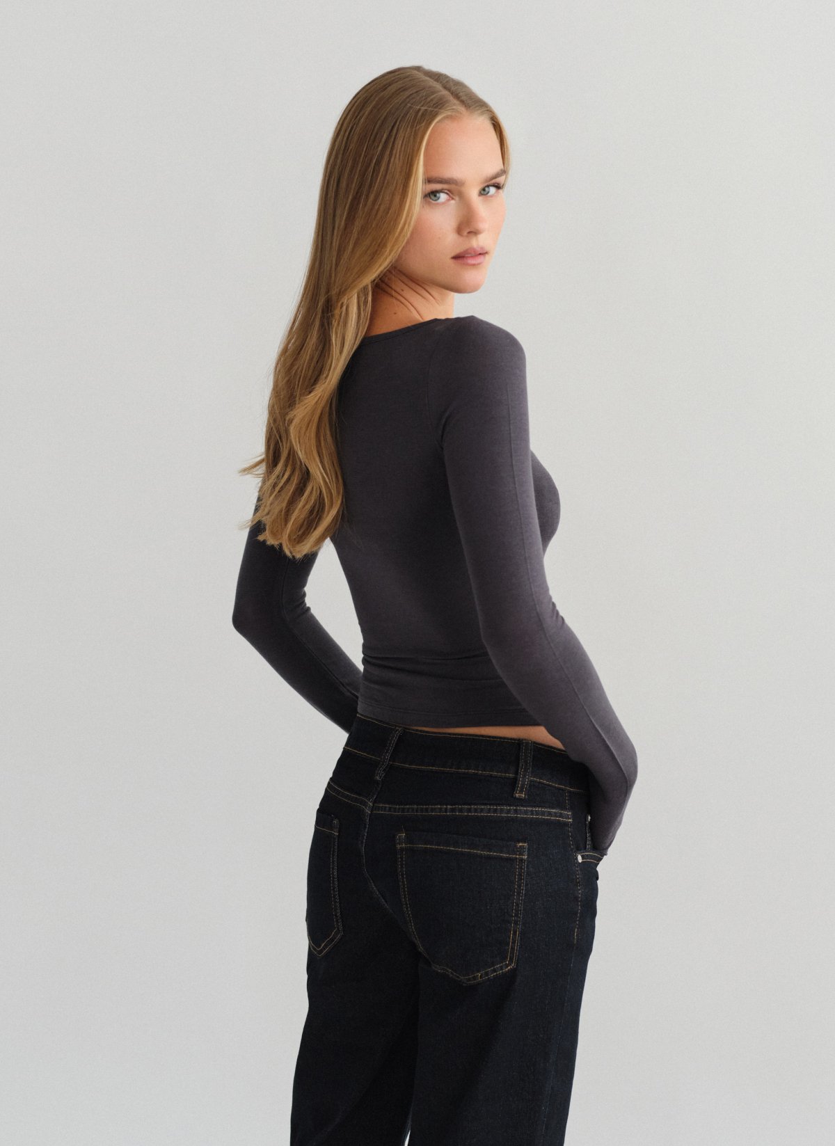 Light-knit longsleeve blouse-7