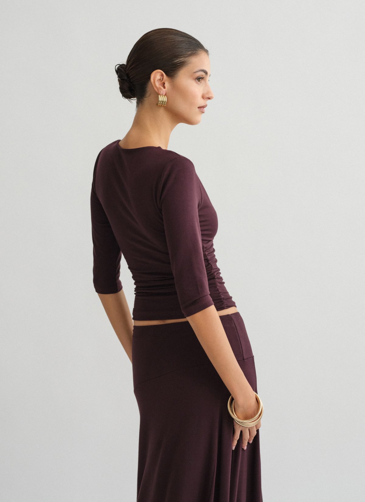 Bamboo blouse with three-quarter sleeves-9