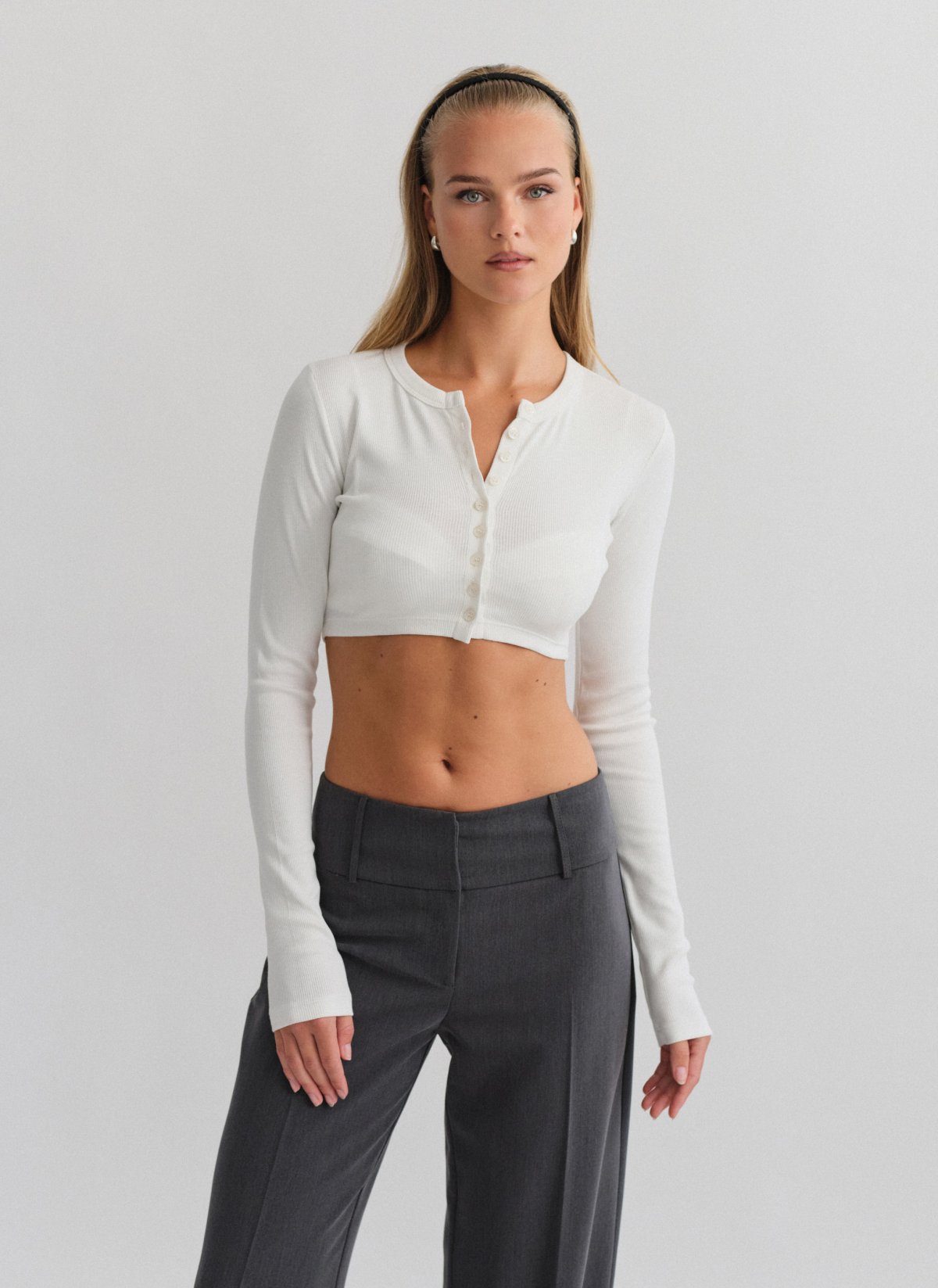 Longsleeve ribbed cropped cardigan-8