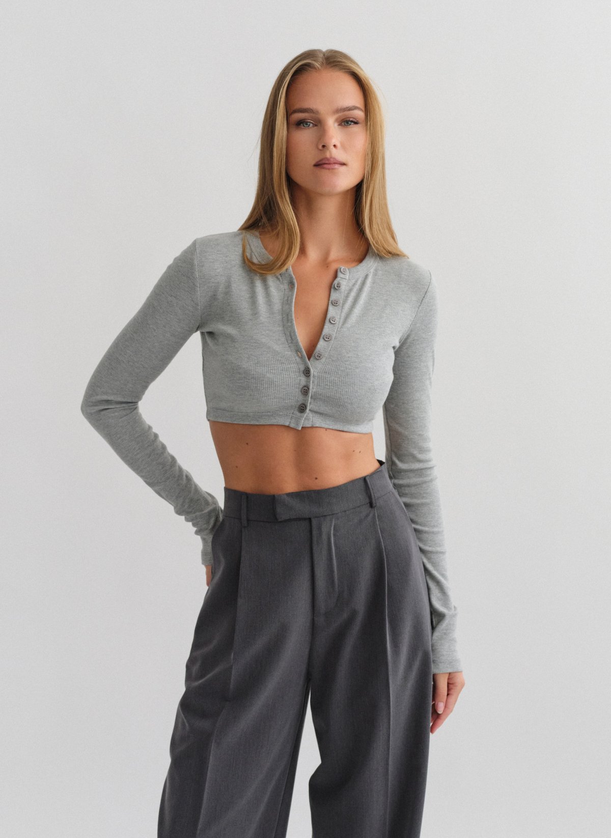 Longsleeve ribbed cropped cardigan-12