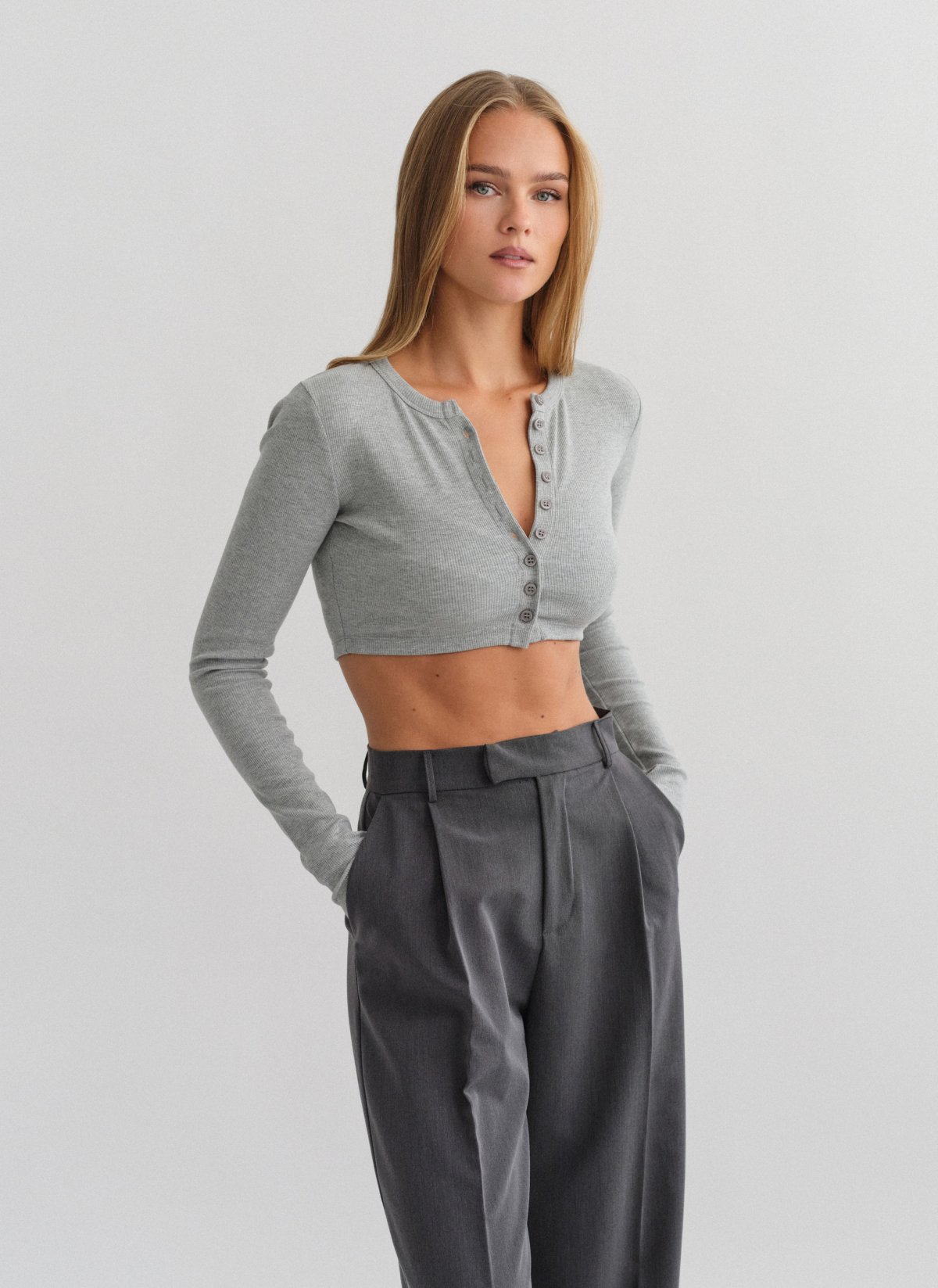 Longsleeve ribbed cropped cardigan-13