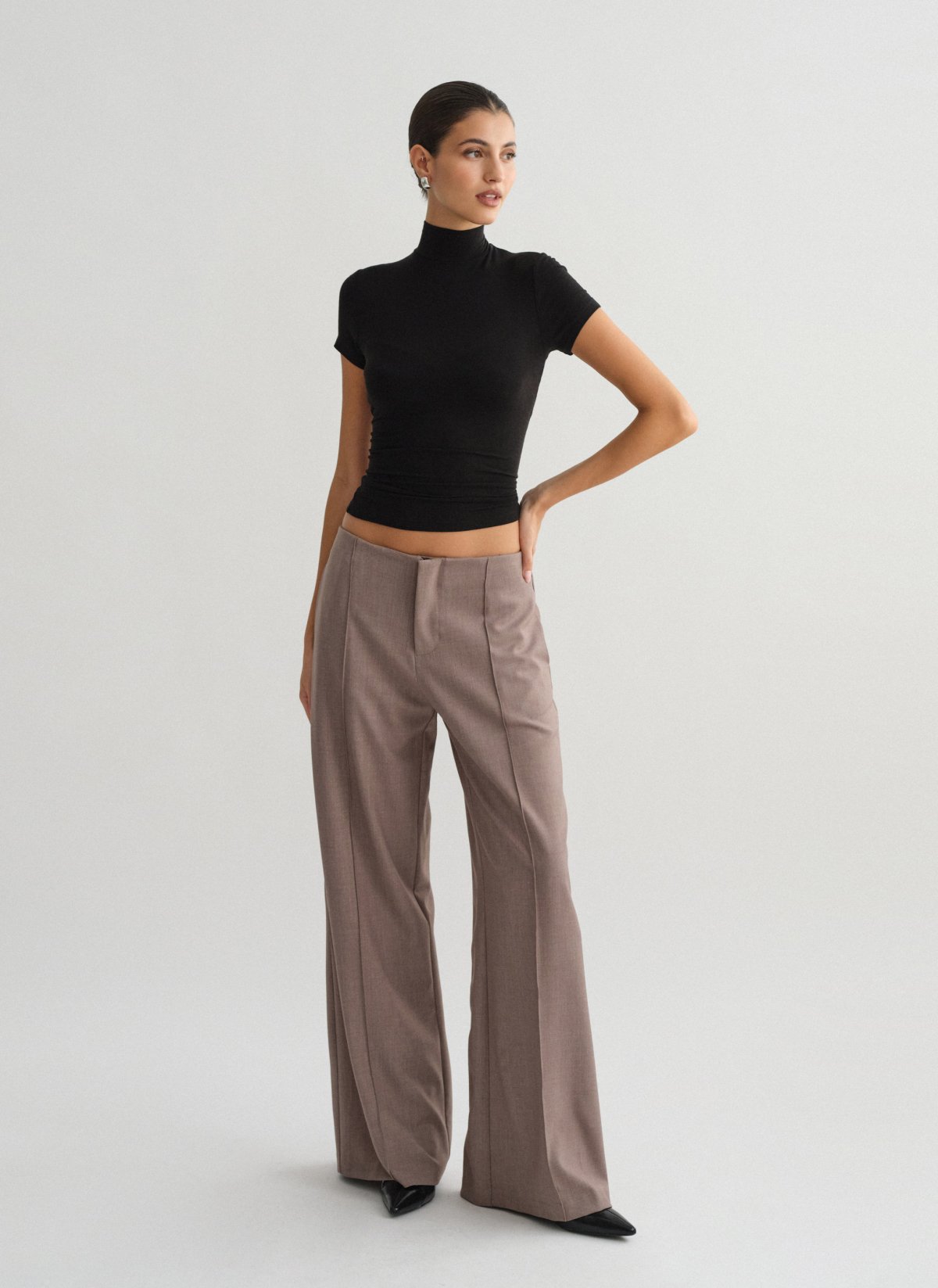 Textured low-rise trousers-25